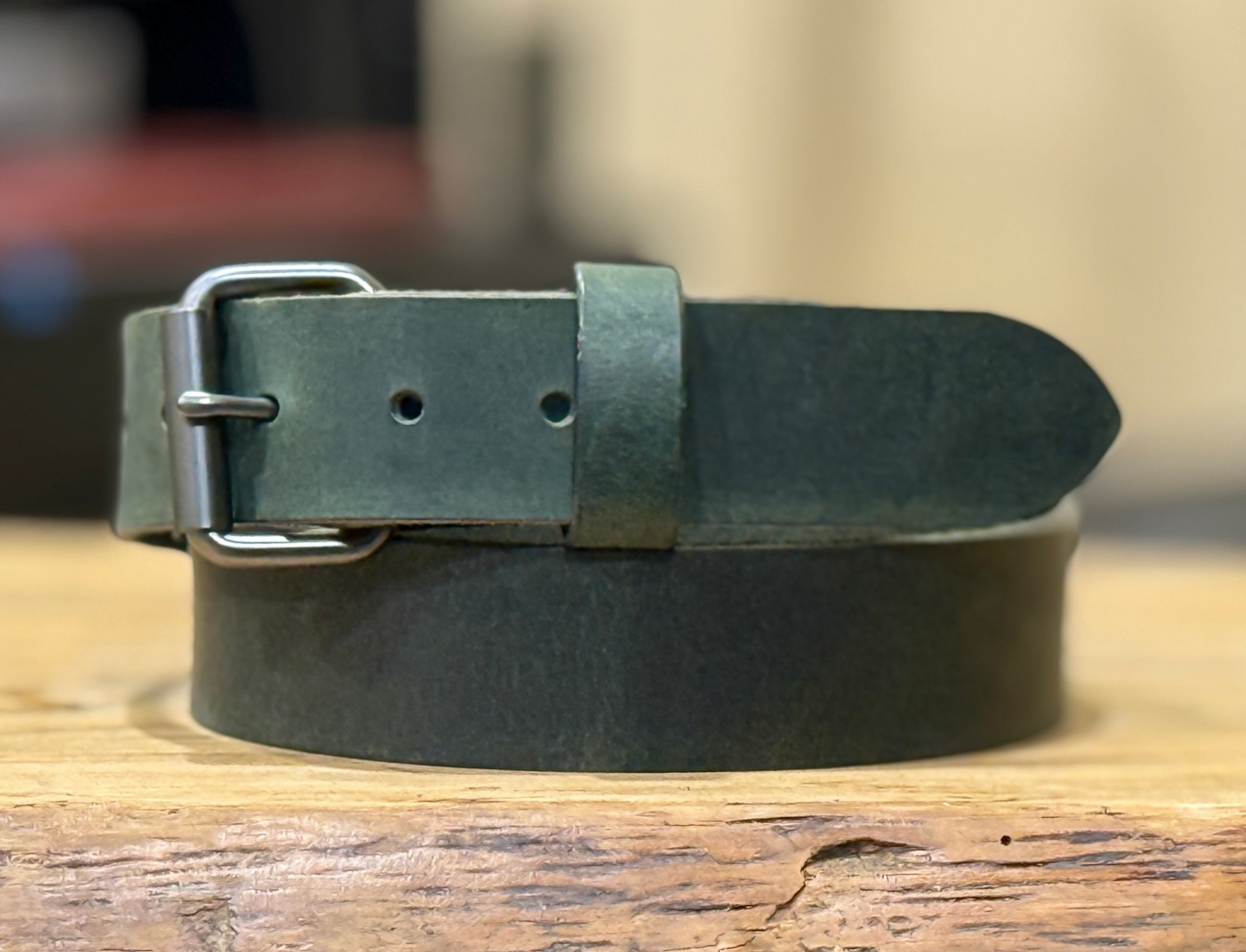 Full Grain Leather Belt 1.5″ Heavy Duty Buffalo Crazy Horse Work Belt USA
