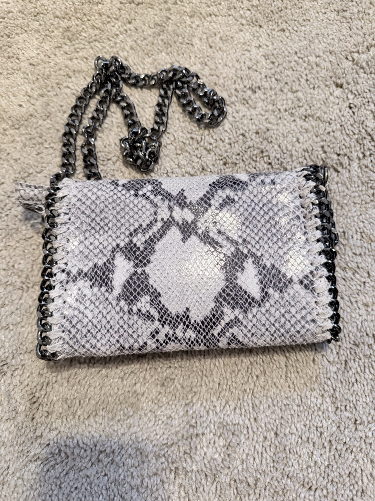 Italian crossbody snakeskin with strap