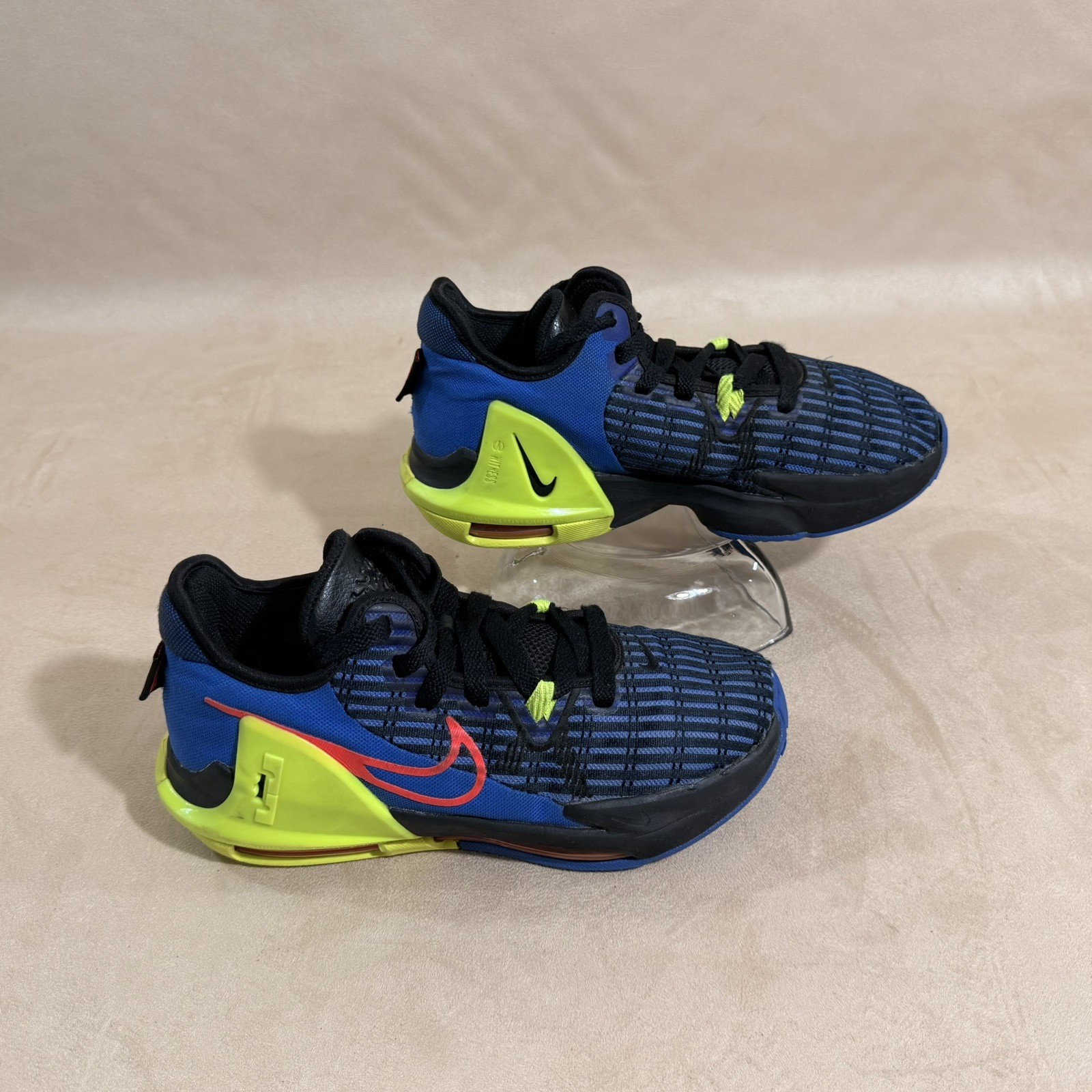 Nike Lebron 6 Witness Blue Black Neon DD0423-405 GS 5.5Y Basketball Shoes