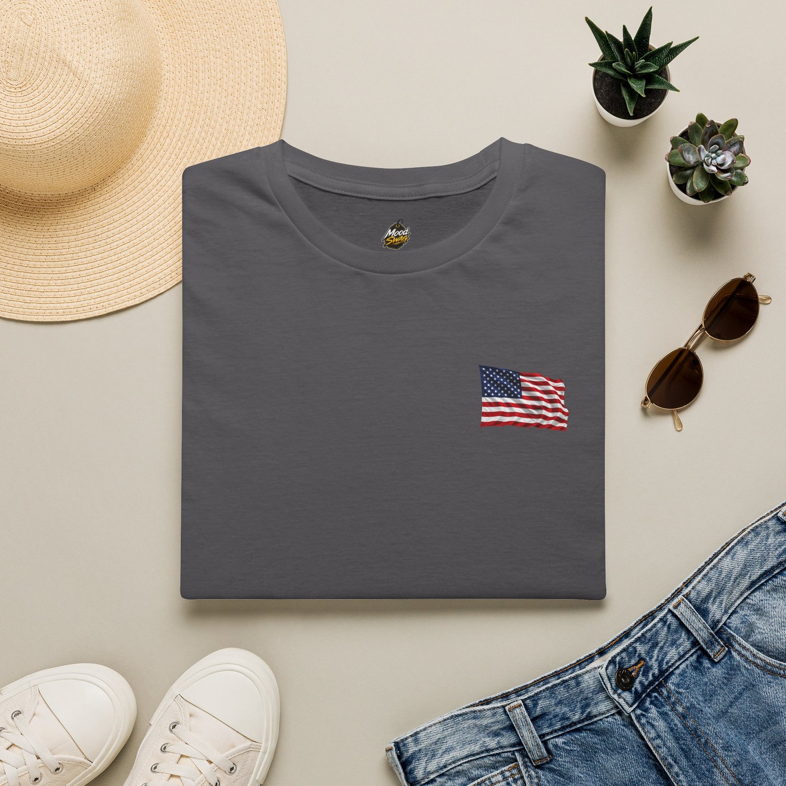 Patriotic USA Flag T-Shirt American Flag Graphic Tee Red White Blue Gift