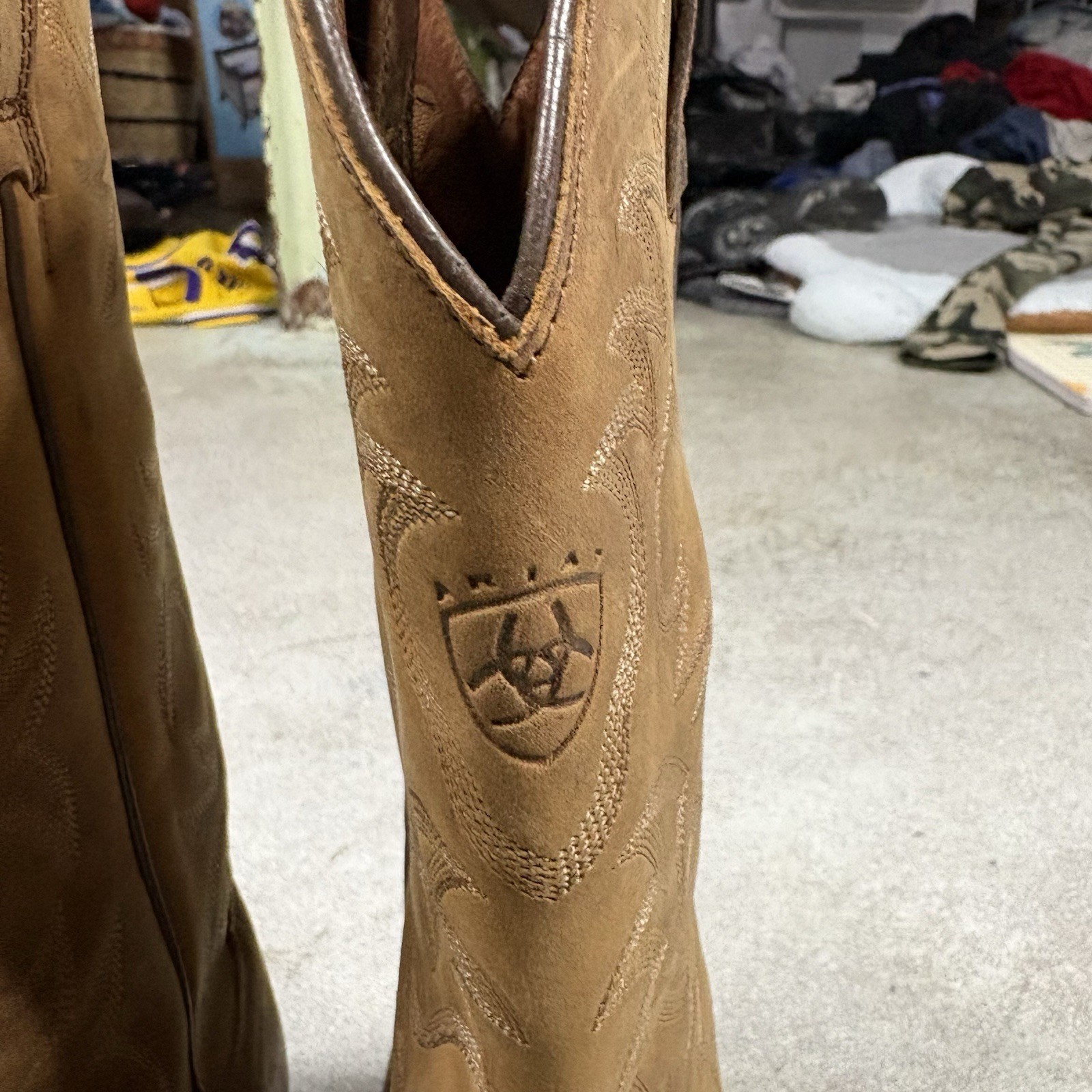 Ariat Boots Men’s Size 7.5 D Light Brown 34725 Heritage Western Leather Cowboy