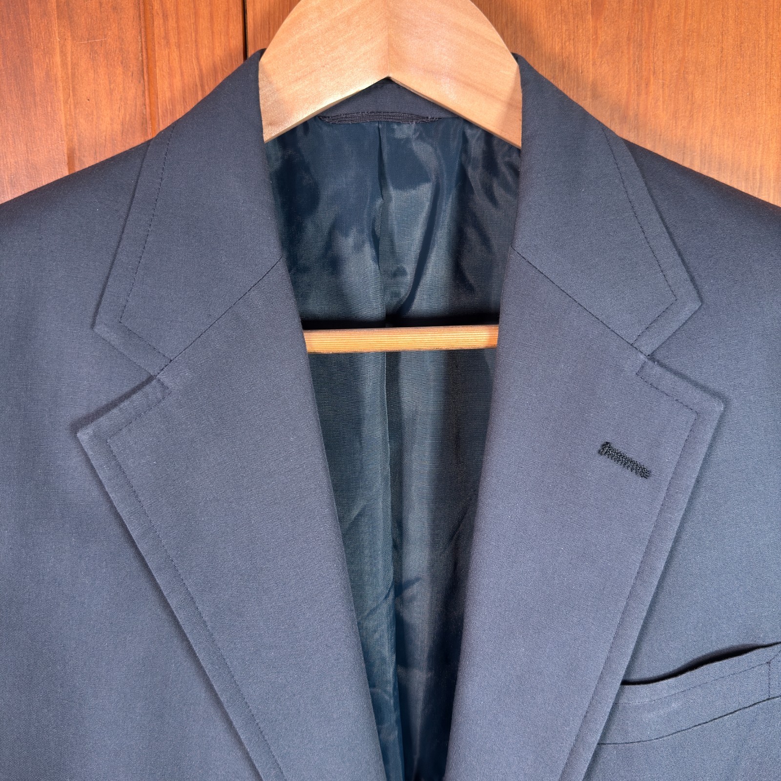VTG Haspel Blazer Mens 40R Blue 2 Button Sport Coat USA MADE Canvas Half Lined