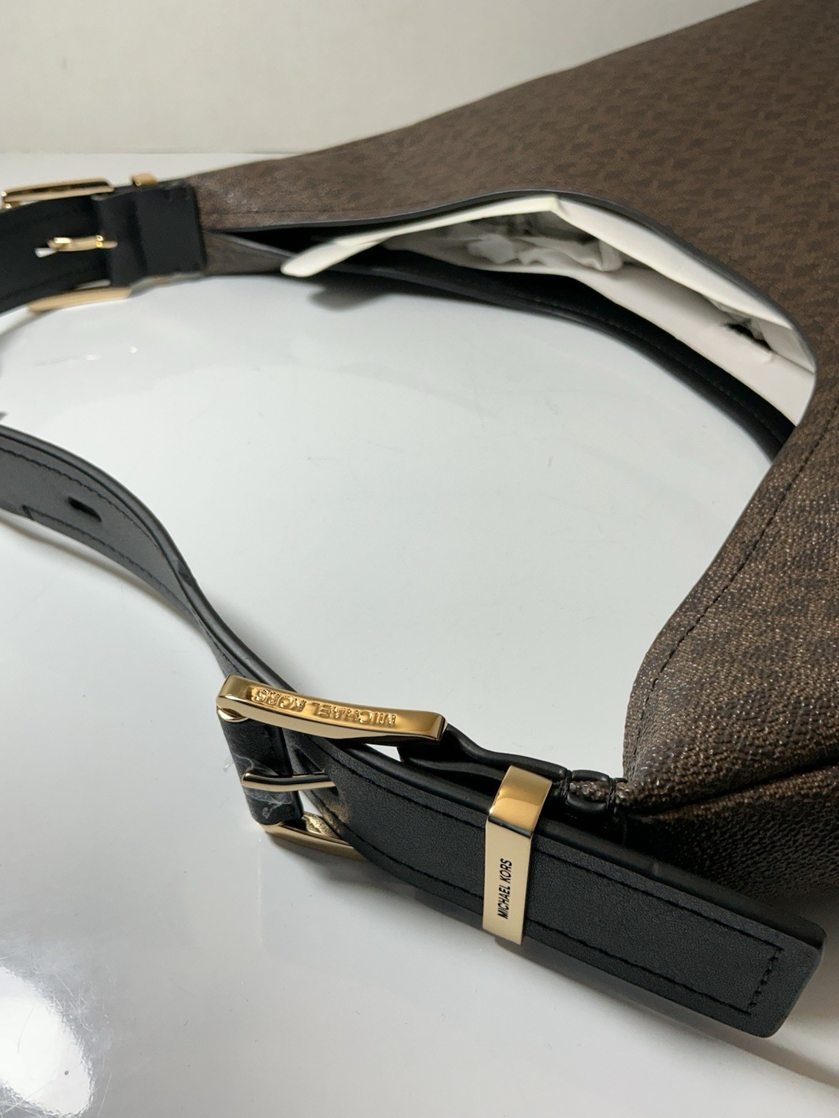 MICHAEL MICHAEL KORS Nolita Large Signature Logo Hobo Shoulder Bag