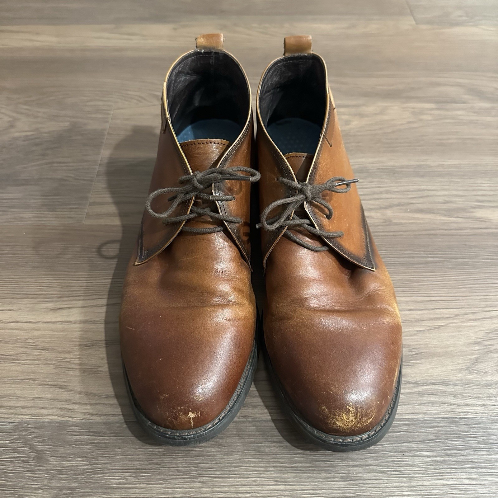 Brown Lace Up Hart Schaffner Marx Chukka Boots/Shoes. Men’s size 10.5