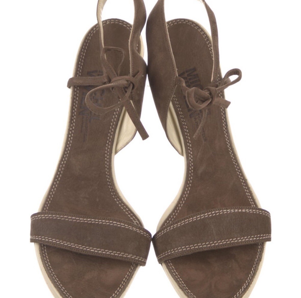 MICHEL VIVIEN Sandals Tan Suede EU36(Approx. 22.5cm)