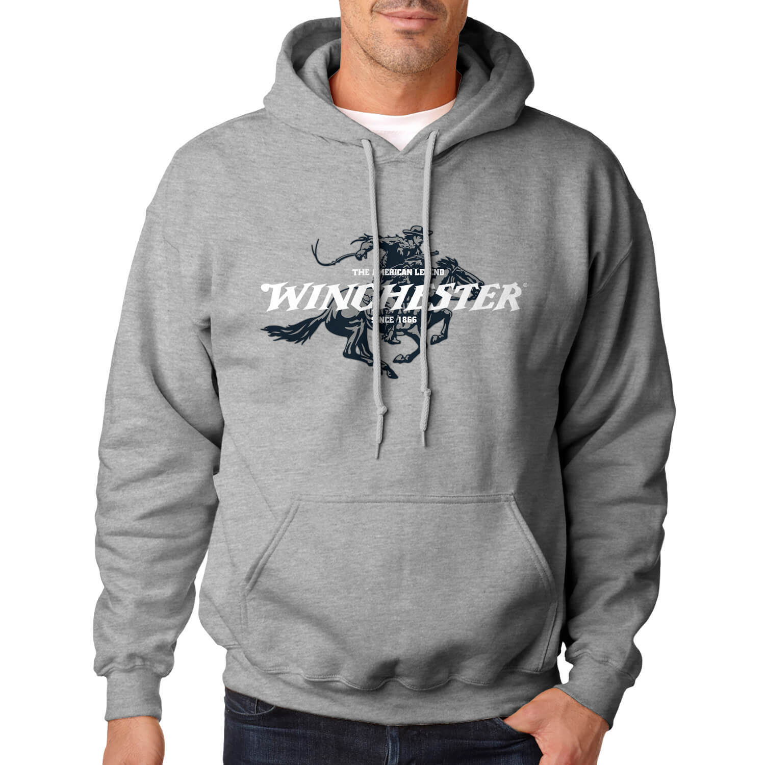 Winchester Classic – Legend Rider Printed Fleece Pullover Hoodie for Men