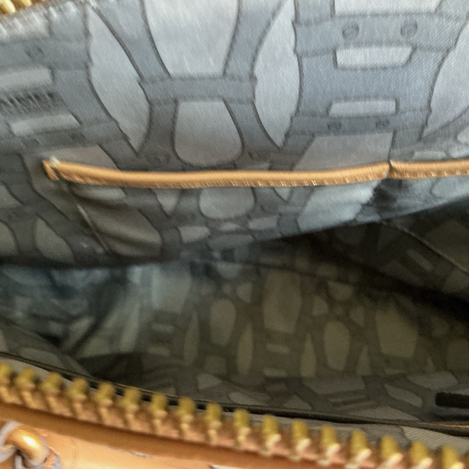 NWT Aimee Kestenberg Cream Tan Snake-Print Stitching Convertible Satchel MNF$248