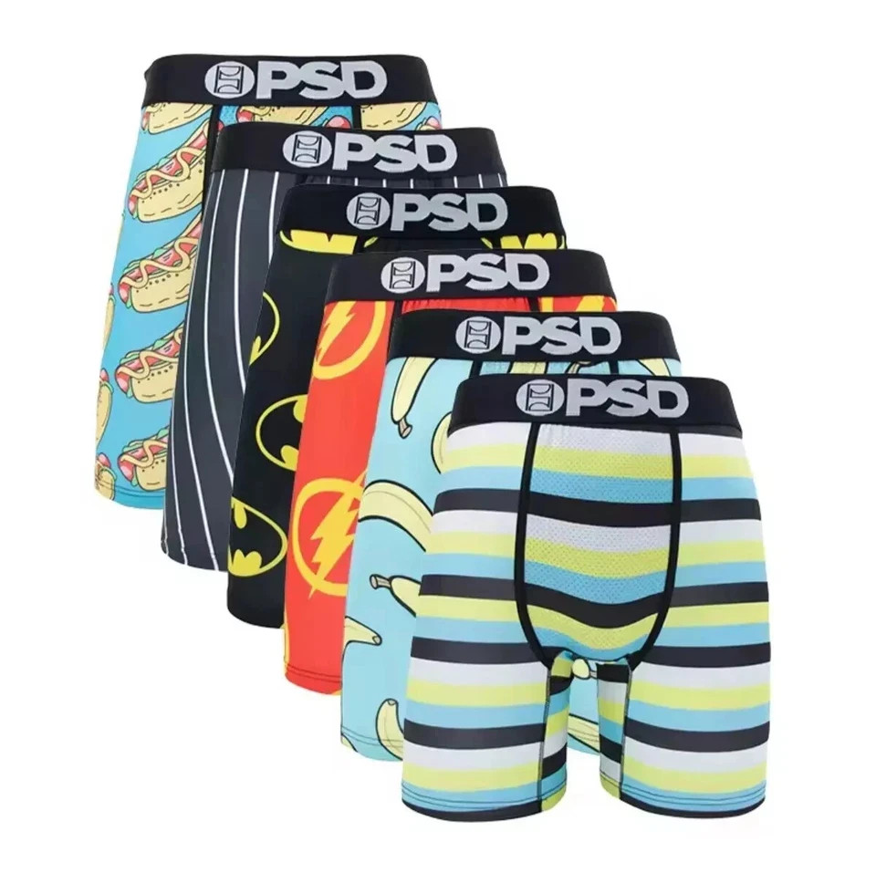 6-Piece PSD Underwear Briefs Set – 14 Style Options, Comfortable Men’s Boxers