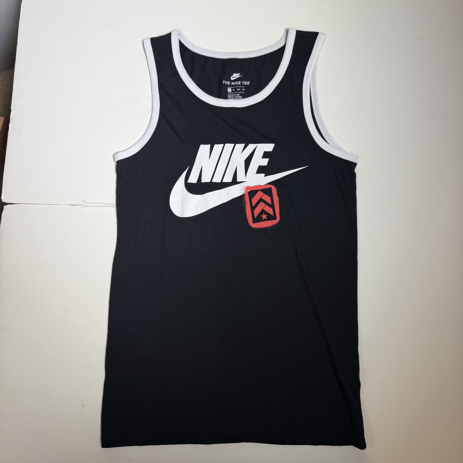 Nike (The Nike Tee) Tank Top Shirt Athletic Cut Military Style Logo Men’s XS