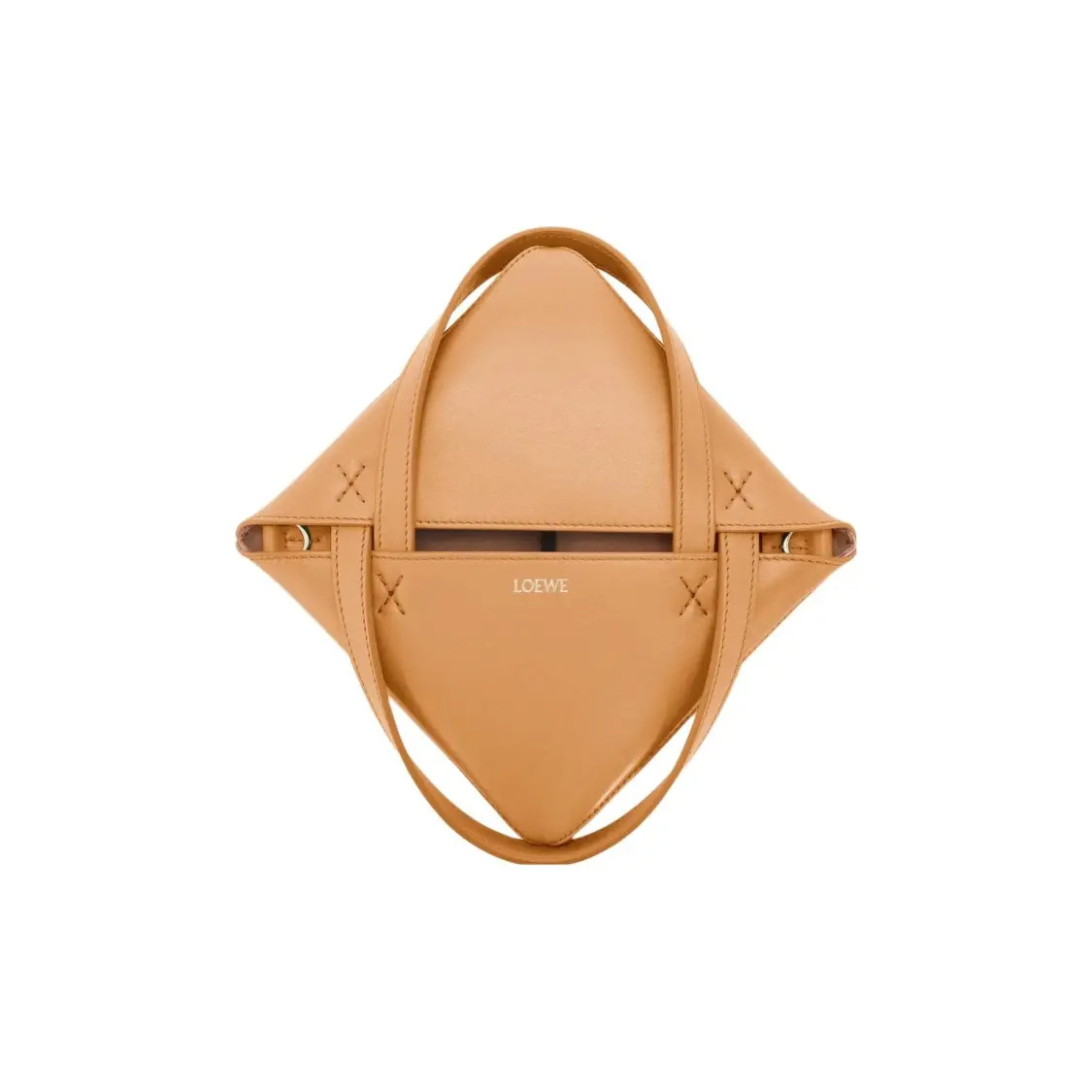 LOEWE Puzzle Fold Tote shopping bag handbag mini male model brown 6.5×3.7×7.8 in