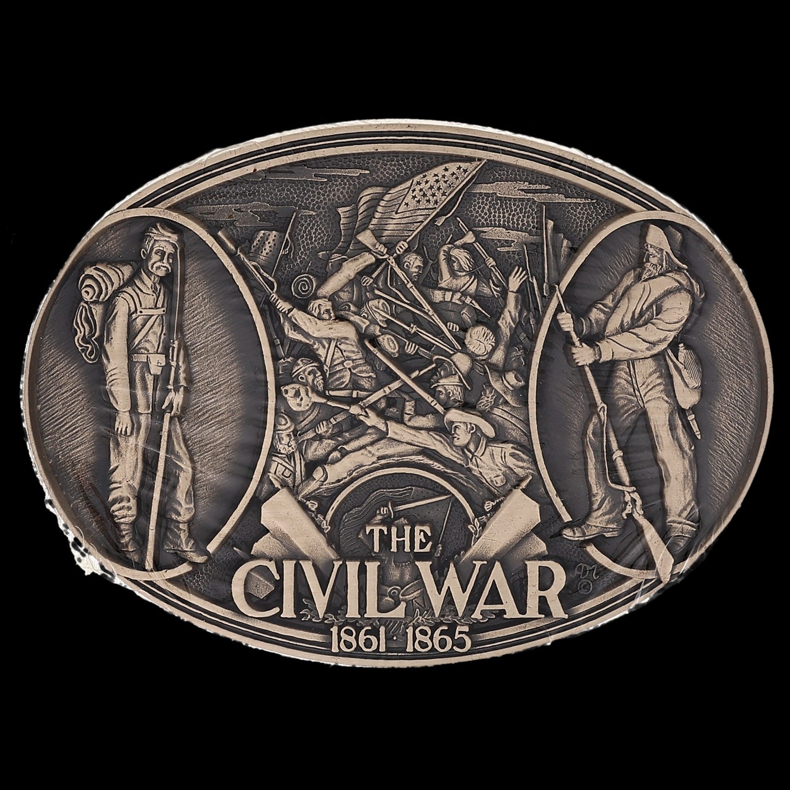 Vintage NOS Solid Brass Civil War 1861 1865 Union Confederate ADM Belt Buckle