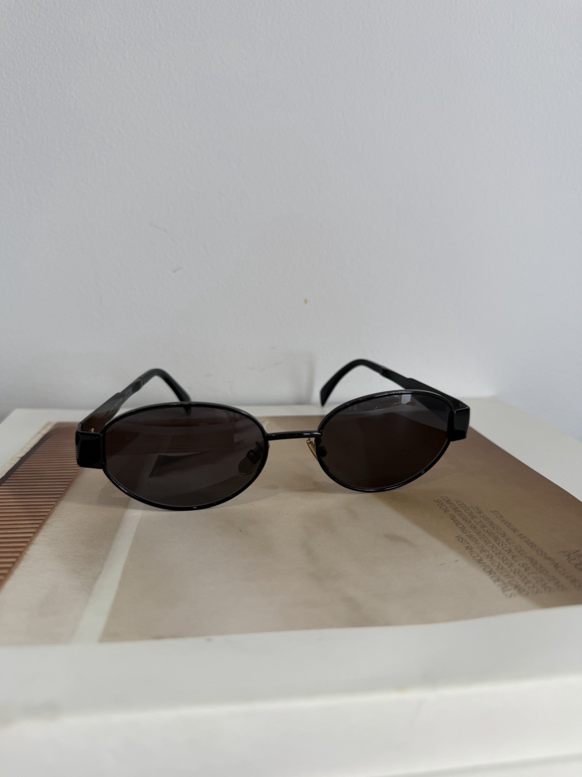 Celine Black And Gold Triomphe Metal 01 Sunglasses Authentic