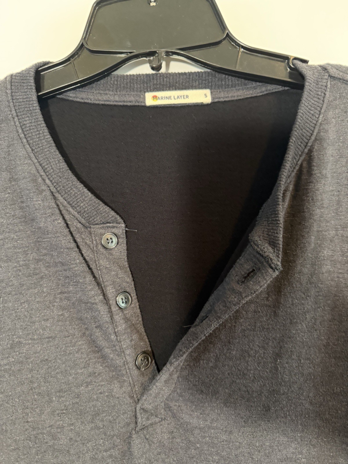 Marine Layer Men’s Button-Up Shirt Long Sleeve Size Small Dark Gray