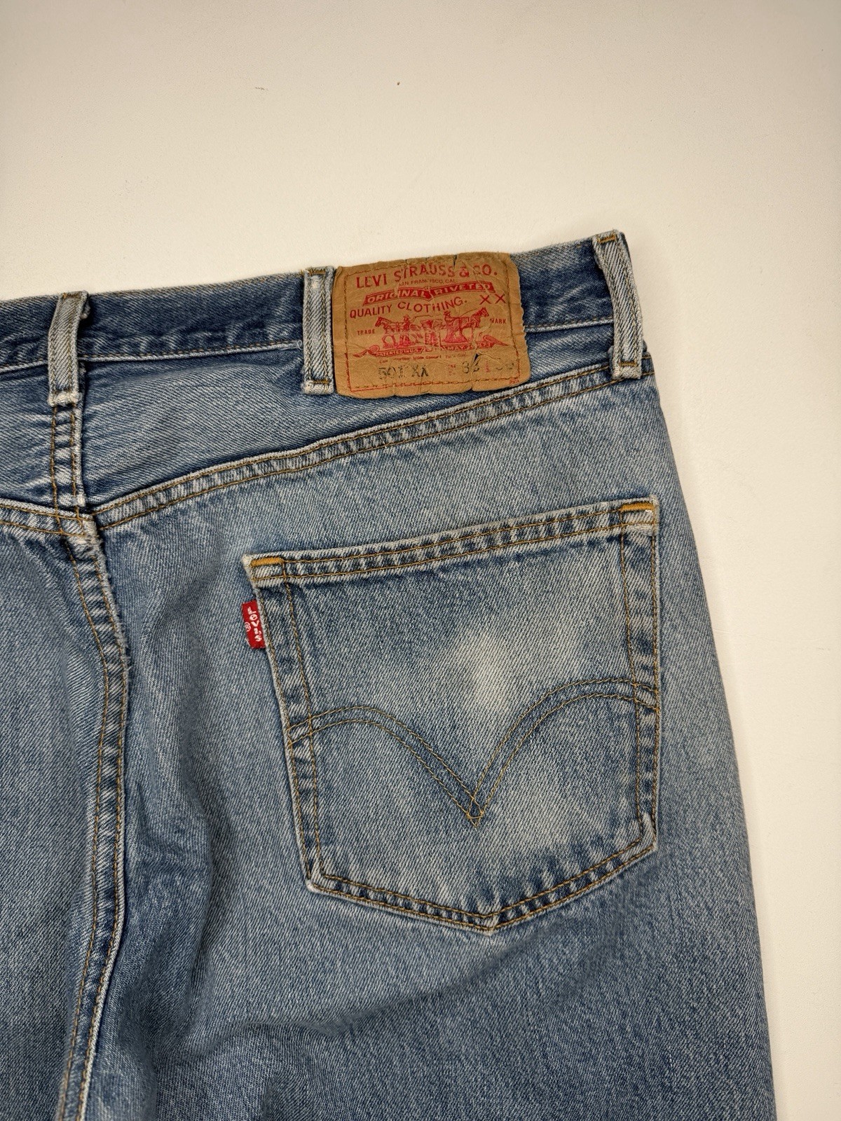 Vintage Levi’s 501 Button Fly Straight Leg Denim Jeans 37 x 28*