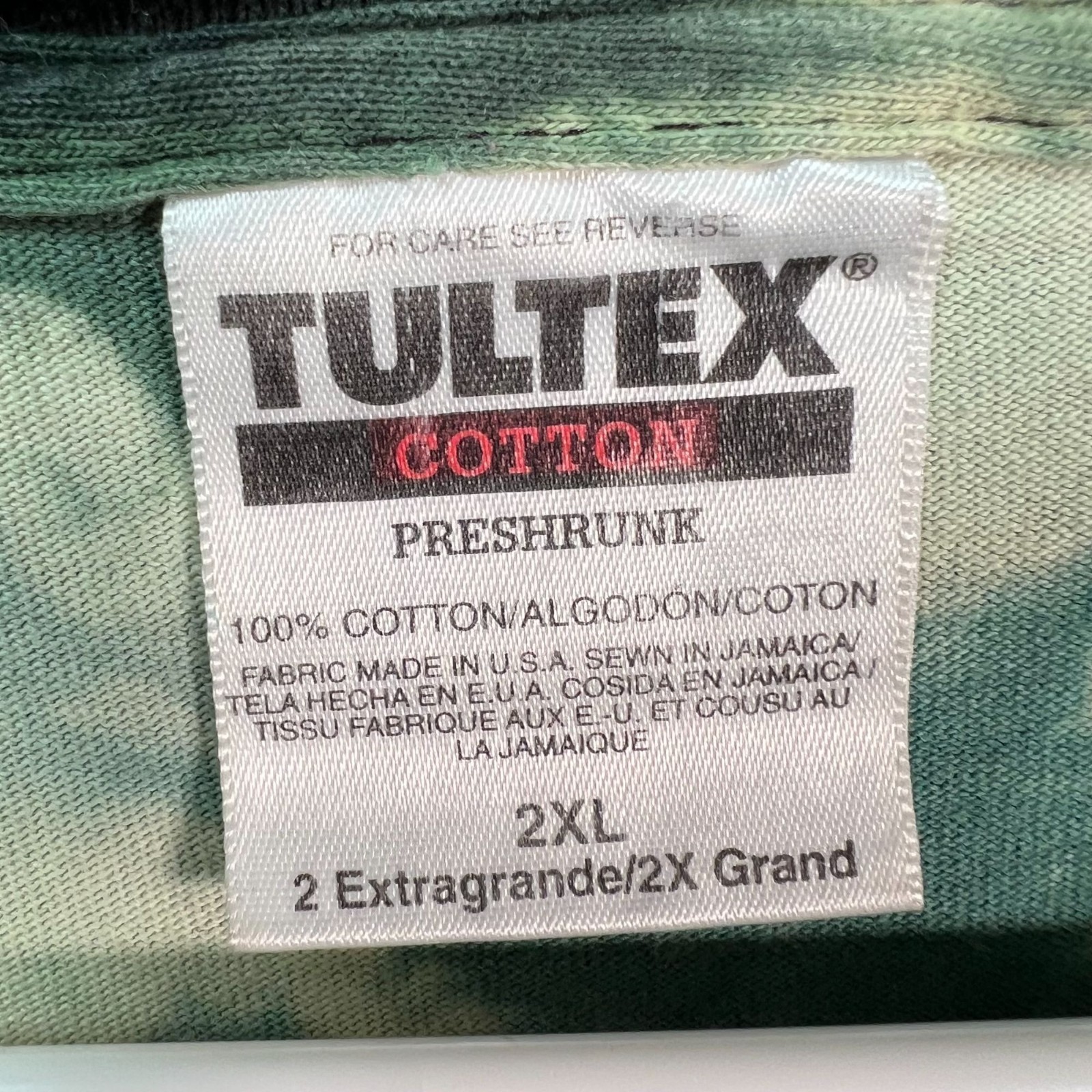 VTG MGM Grand Tie-Dye Directors Club T-Shirt Size 2XL Tultex Cotton Green Beige