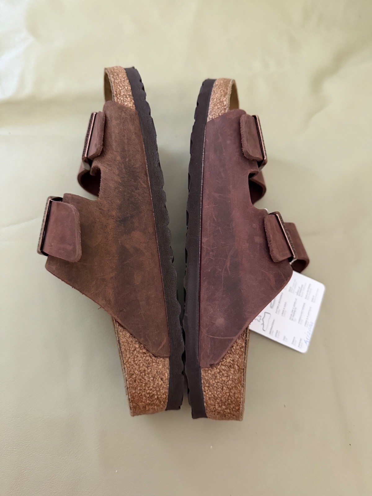 Birkenstock Arizona Classic Unisex Flat Leather Sandal Mocha (W9/M7) New