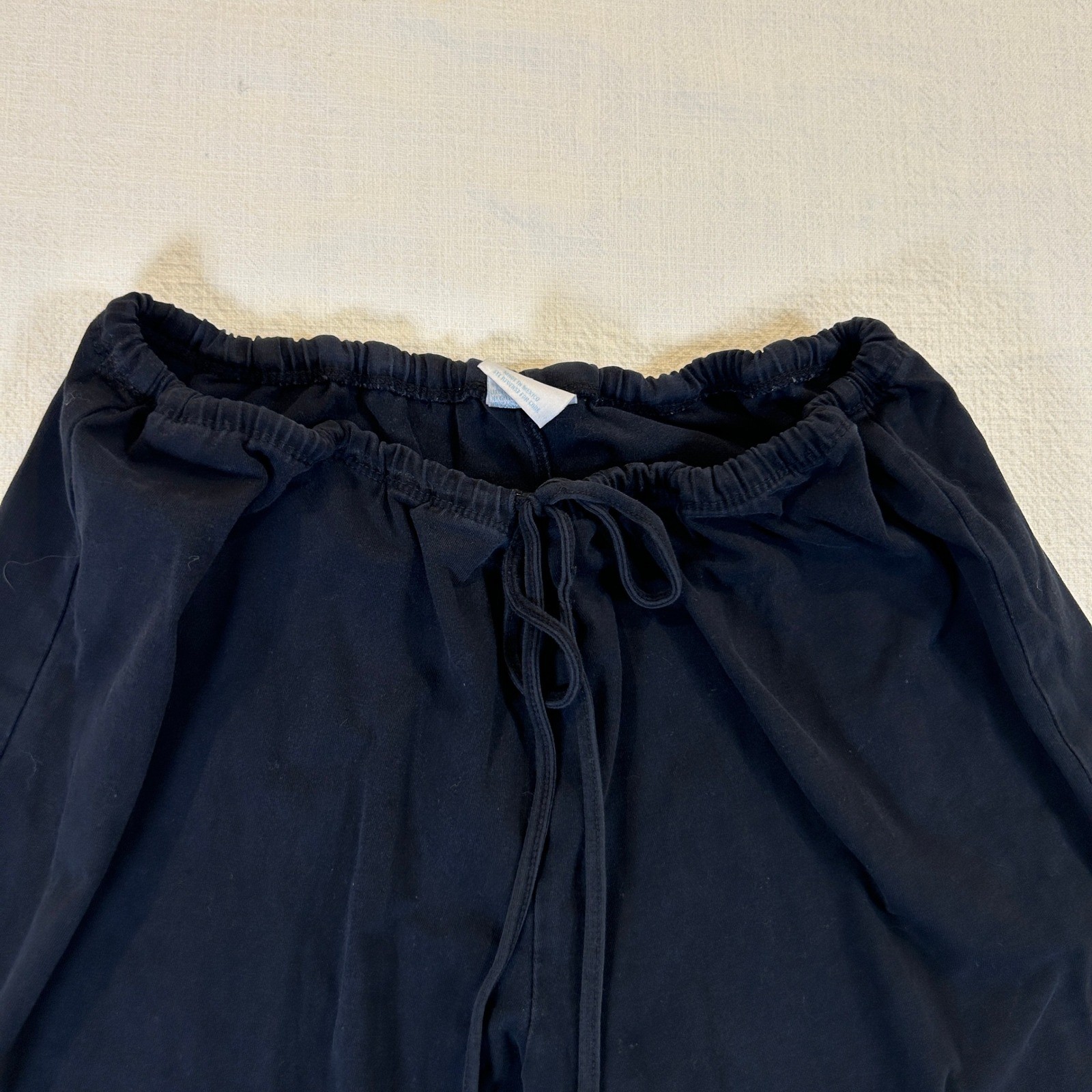 Lot of 2 ProSpirit Womens Drawstring Lounge Pants Black Gray Large Wide Leg