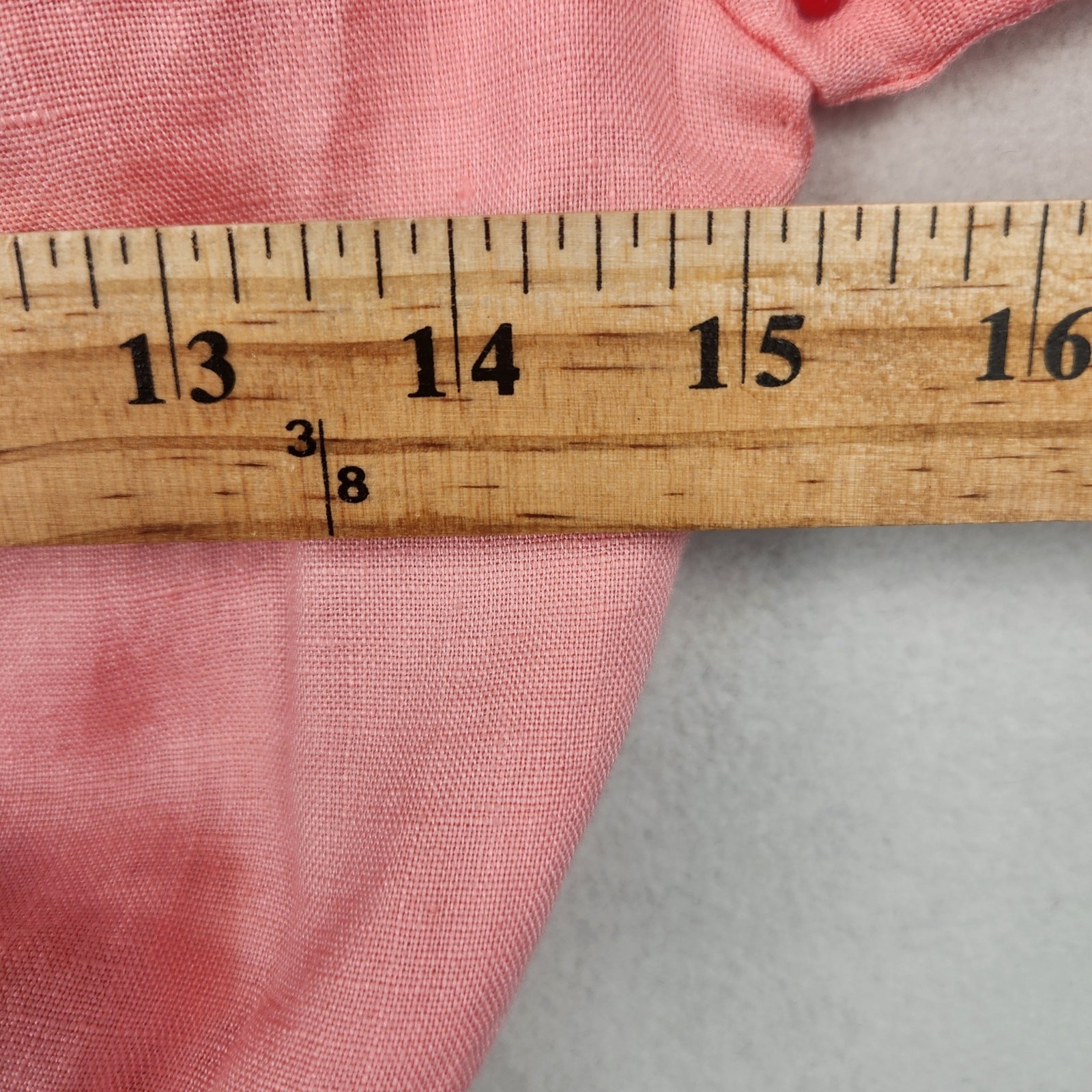 Ephemera Olympia Geranium Crop Blouse 100% Linen Women’s SZ 4