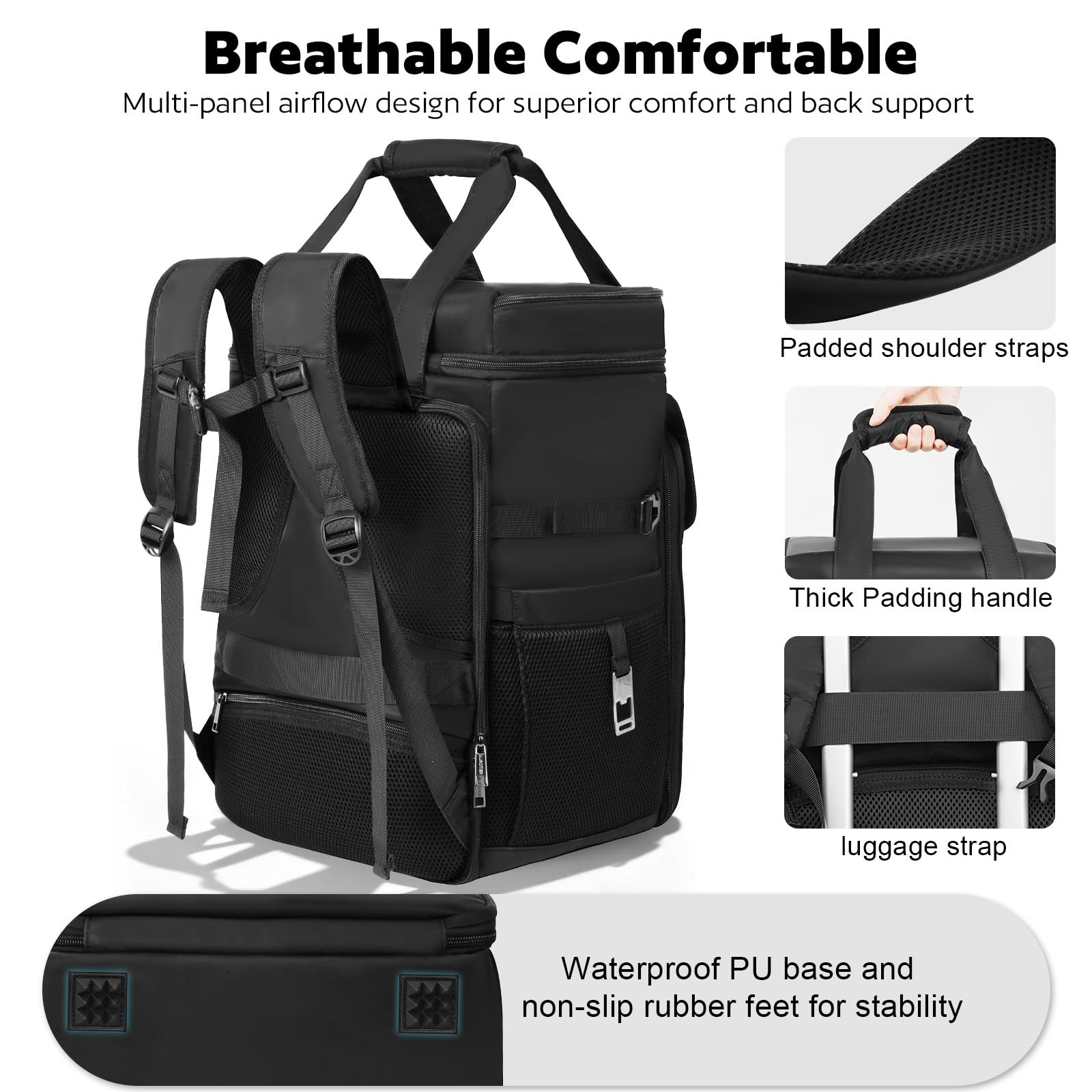 Bartender Bag, Leakproof Travel Bartender Kit Backpack for Carrying Bar Kit, Por
