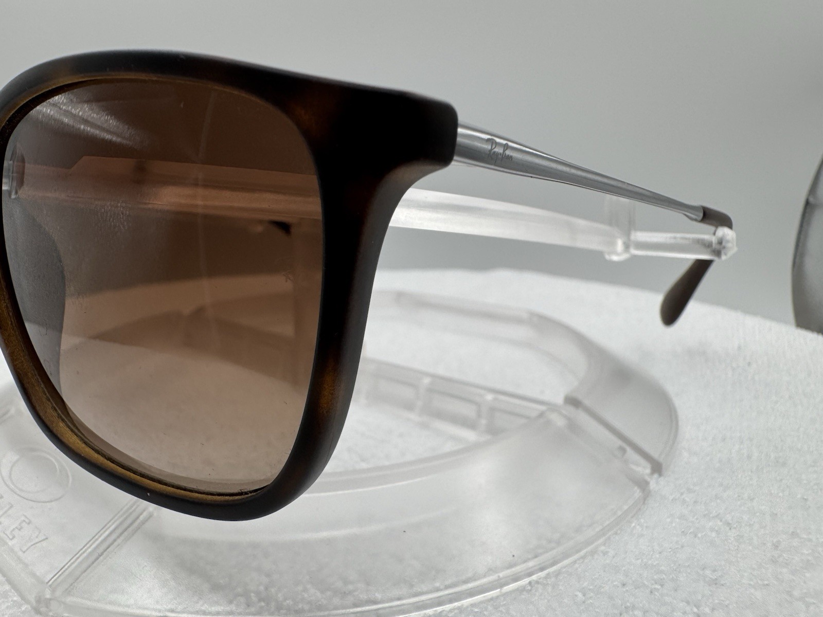 NEW Ray-Ban RB4187 856/13 CHRIS Polished Light Havana Dark Brown Sunglasses