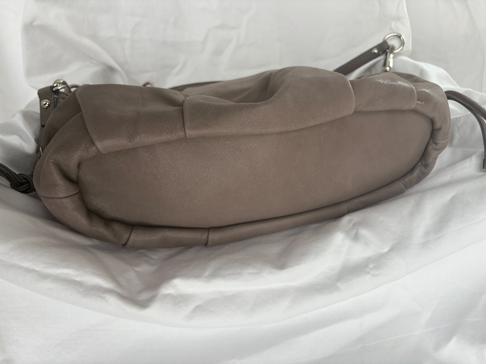 COACH Madison Sophia Satchel Purse – Gray/Taupe Leather