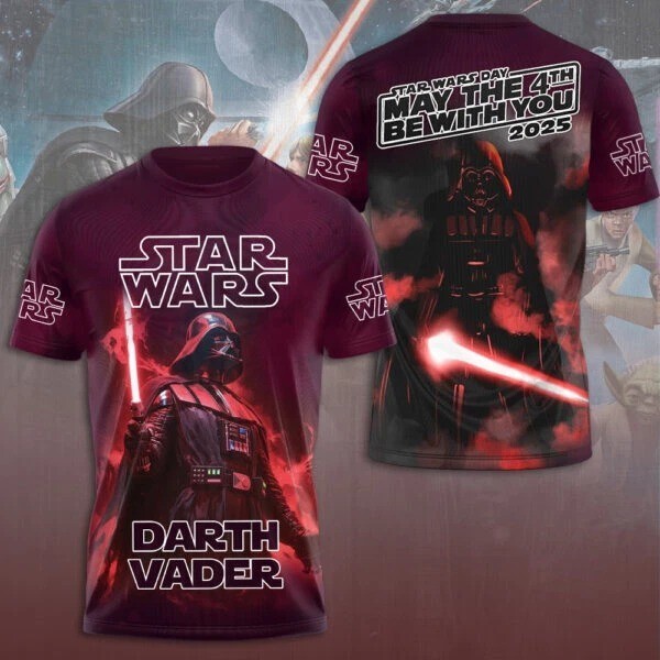 Star Wars Day Darth Vader May Be The 4th Be With You 2025 3D Shirt, Size S-5XL