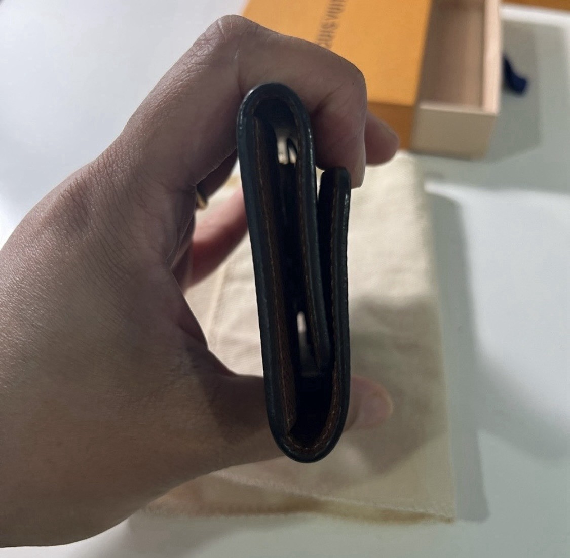 Louis Vuitton Monogram Leather 6-Key Key Case Brown