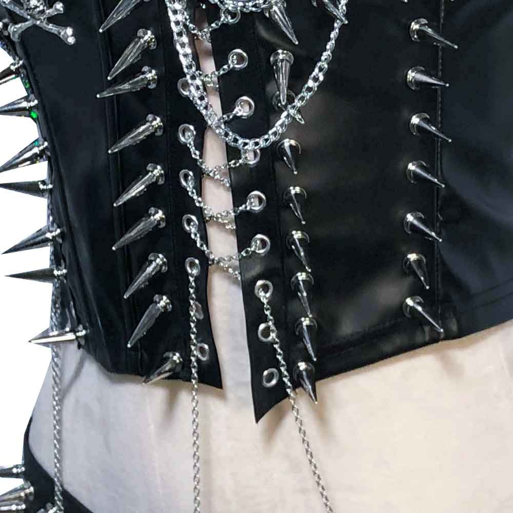 Goth Tops Grunge Spiked 80s Punk Rock Clothes Emo Clothing Y2K Gothic Tank