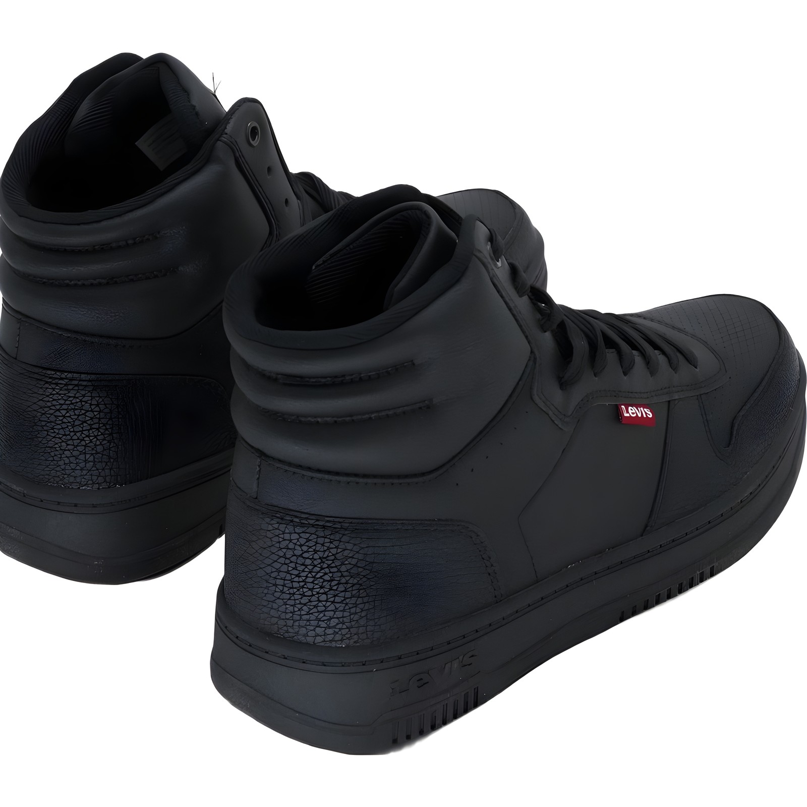 Mens Levis Drive High Top Fabric Black Mono US 8M