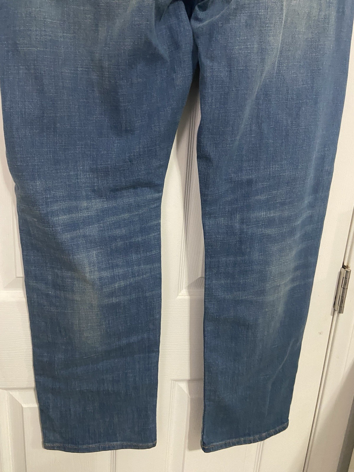 Lucky Brand 363 Vintage Straight Jeans Men’s 40×32 Blue Stretch Denim Distressed