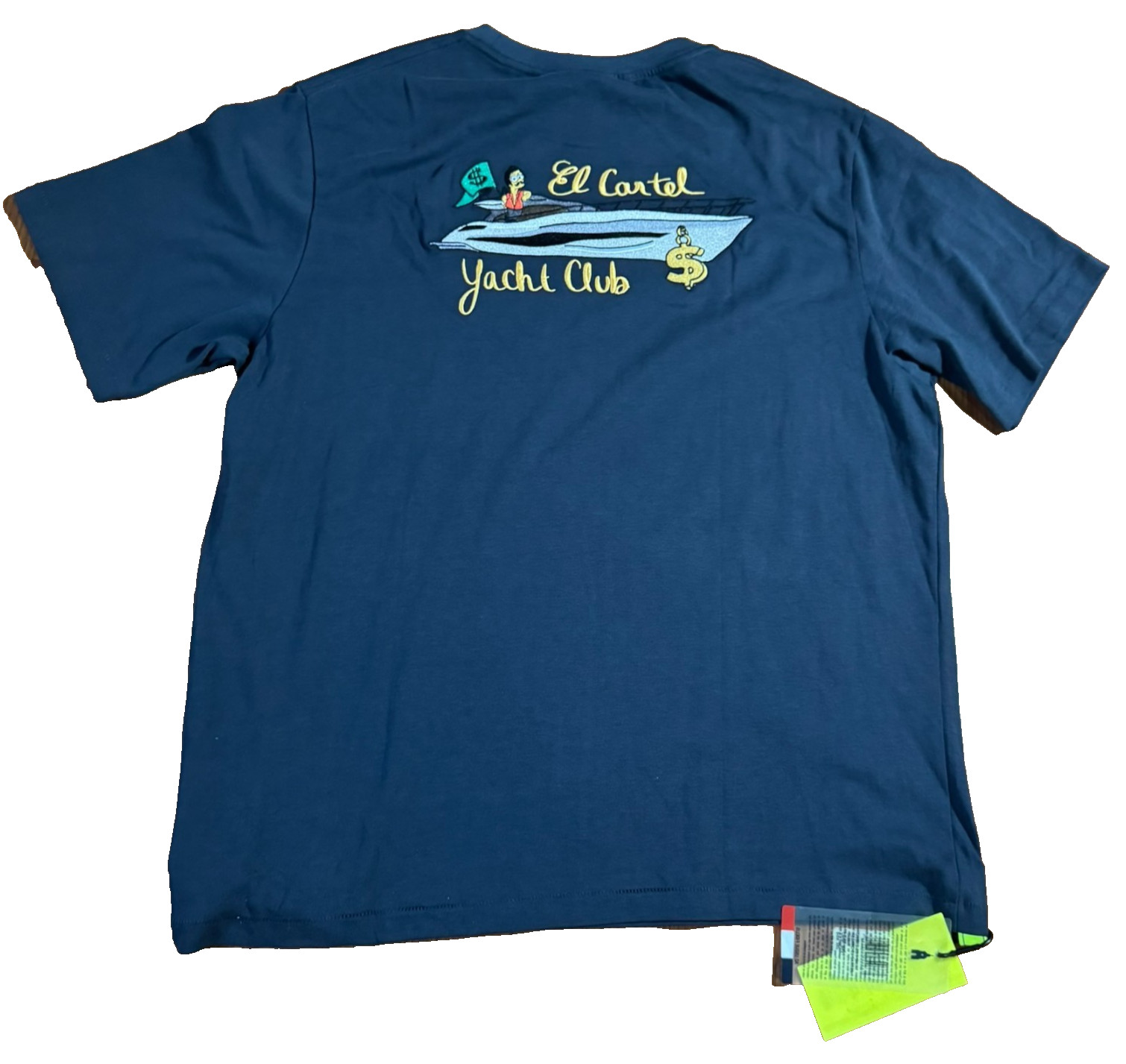 Bain De Mer Embroidered T-Shirt Sz 3XL Blue Cartel Yacht Club St Tropez France