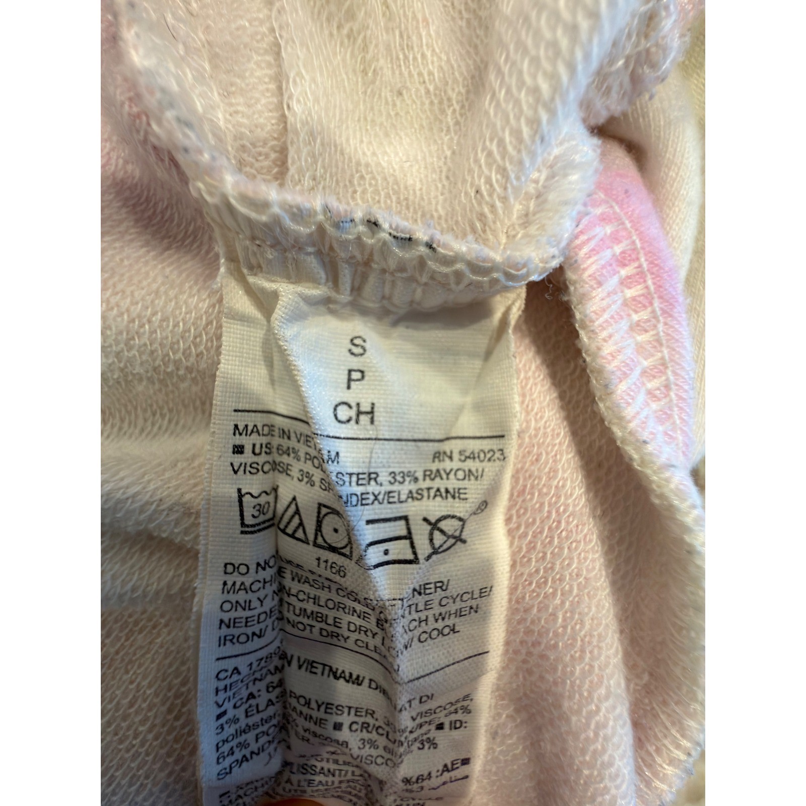 Old Navy Active Pastel Tie Dye Open Back Twist Sweatshirt Size S