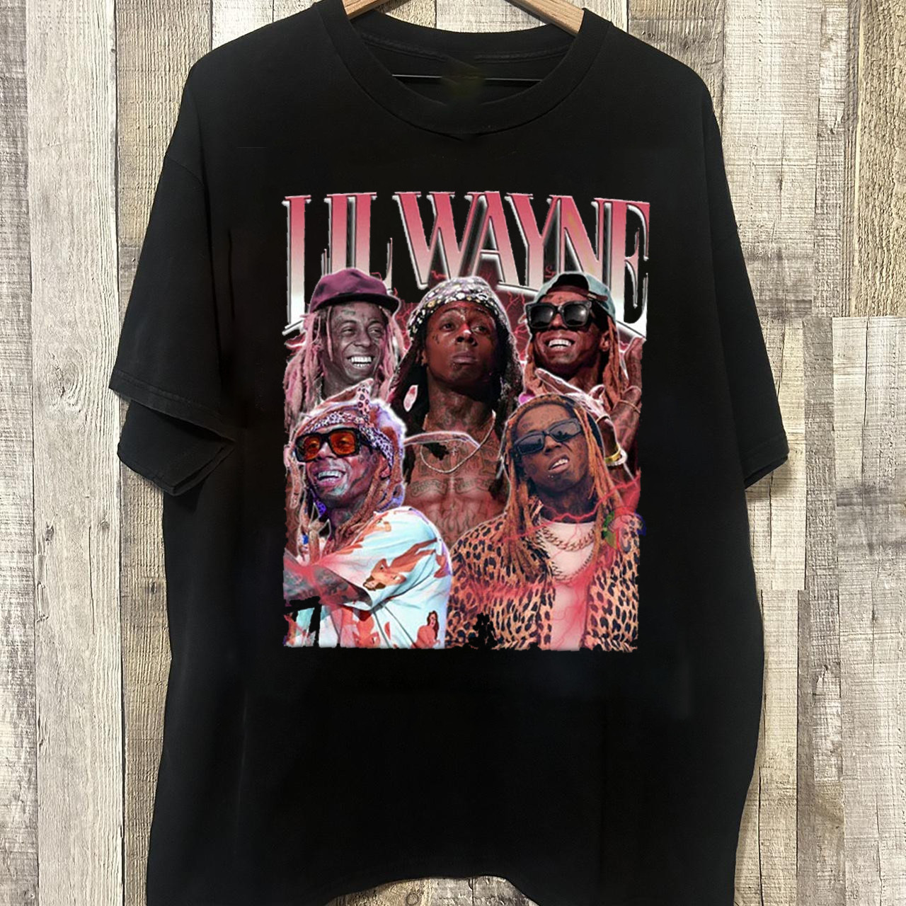 HOT Lil Wayne Black Cotton All size S-5XL Gift For Fans T-shirt DM37