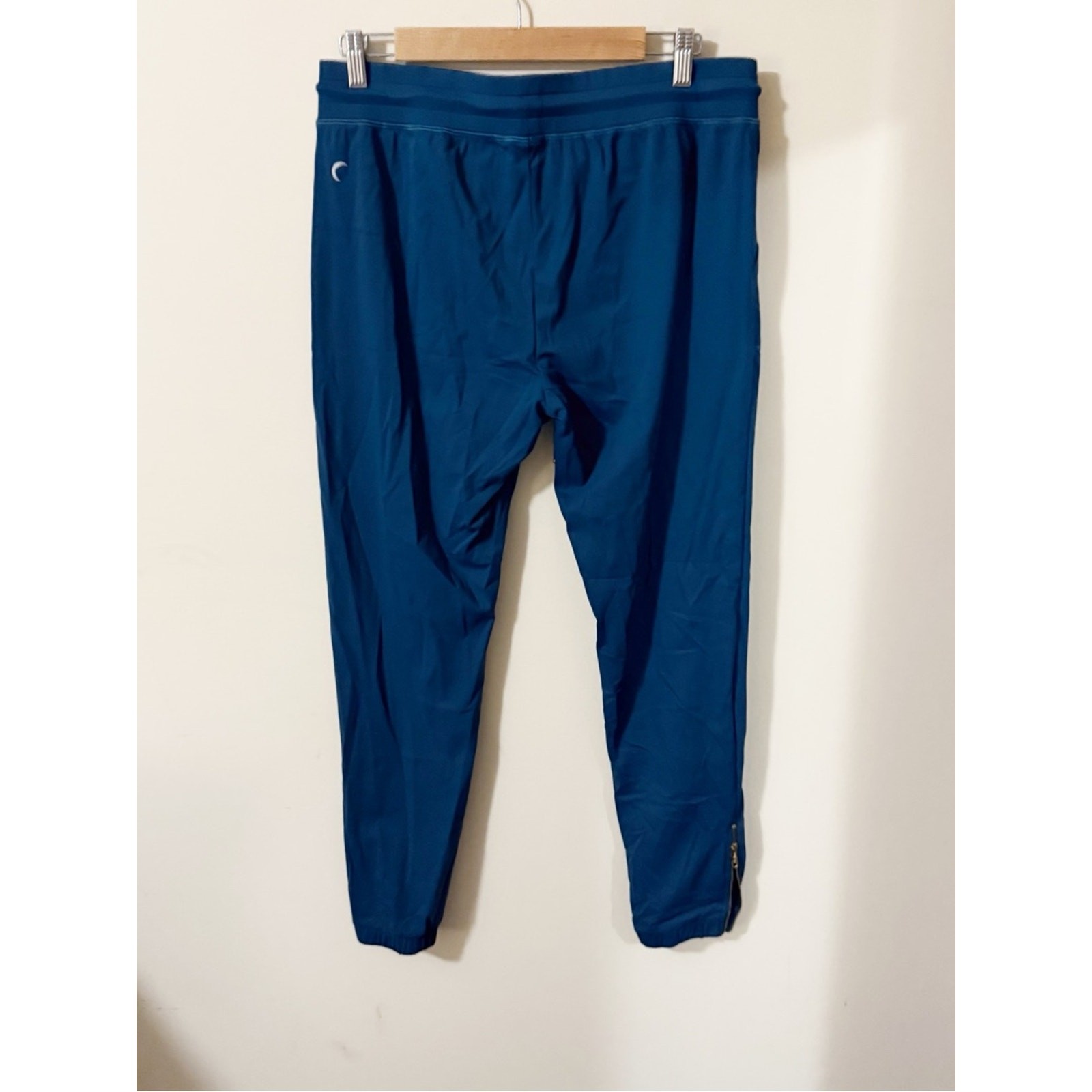 Zyia Active Womens Blue Joggers Ankle Slits Activewear Gym Workout Size LARGE