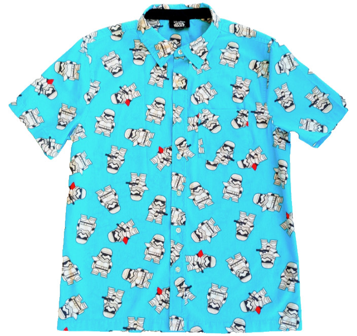 Disney Parks Star Wars Stormtrooper NWT Button Front Camp Shirt ~ Size S ~ NEW