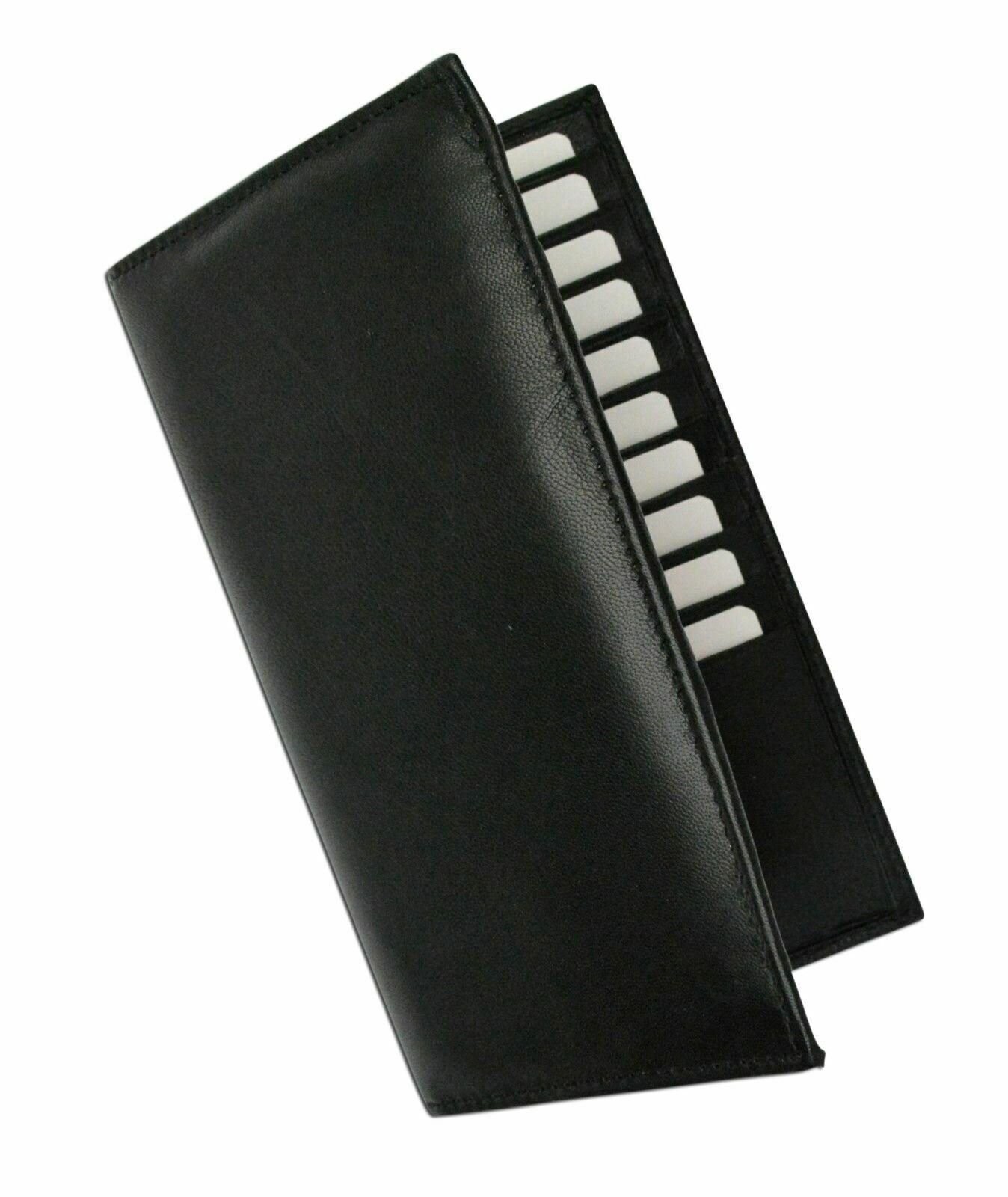 Marshal Mens RFID Blocking Deluxe Credit Card Case Wallet Leather Secretary