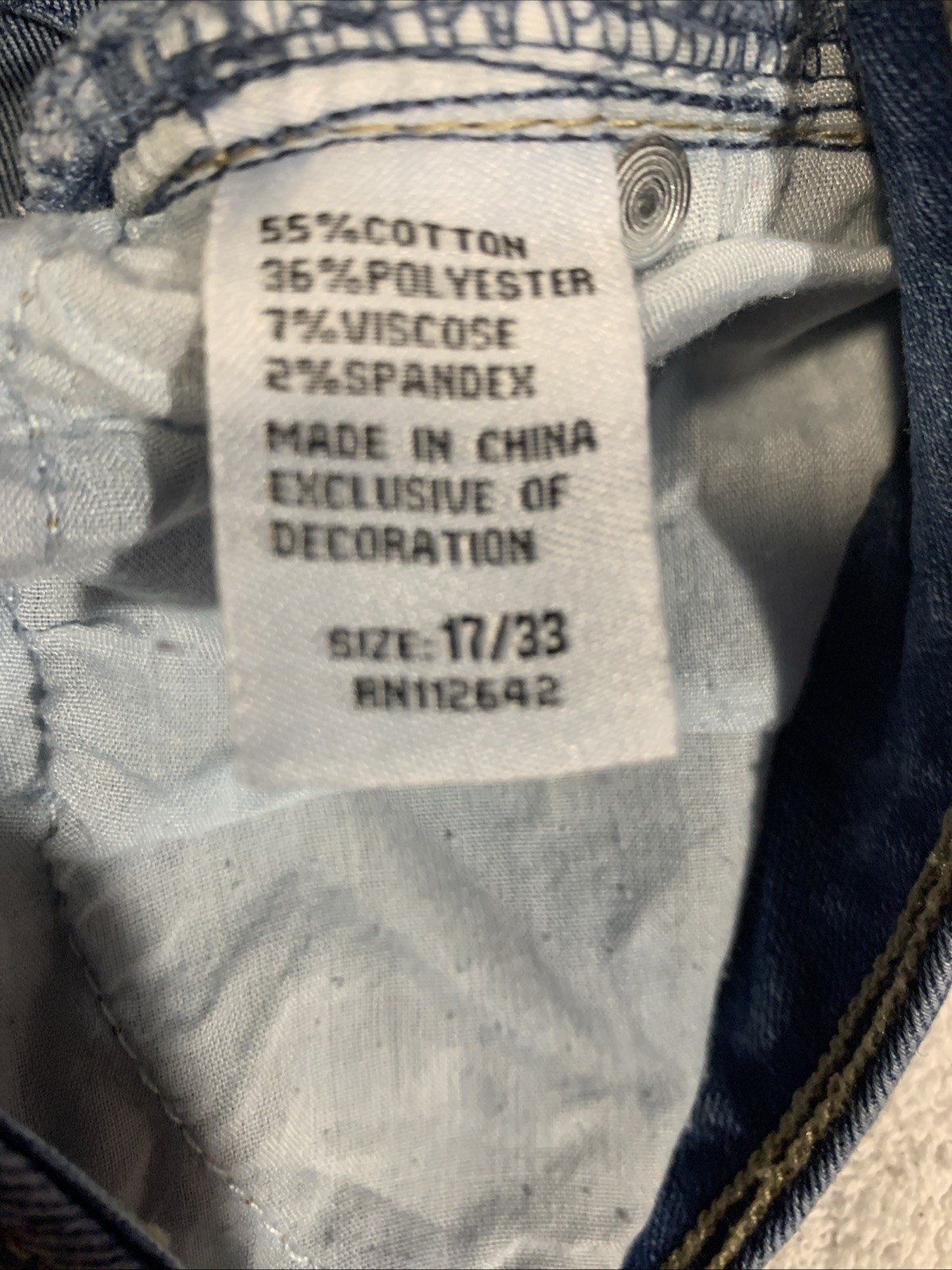Blue Savvy Womens Stretchy Jeans Size 17/33