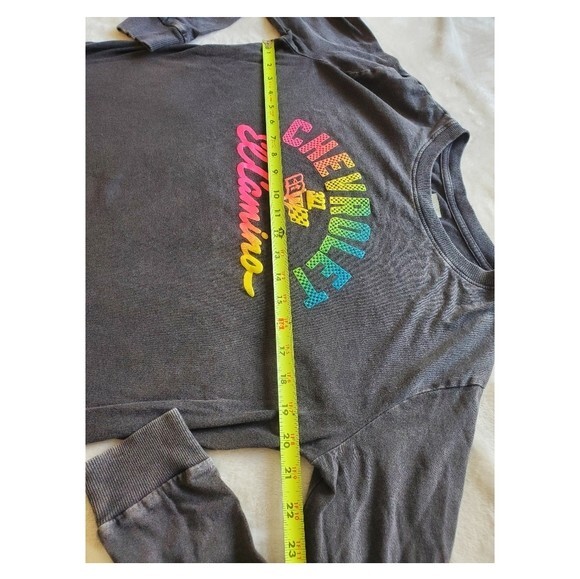 General Motors official Sz Medium long sleeve T-shirt Sun Faded Neon Y2K Chevrol