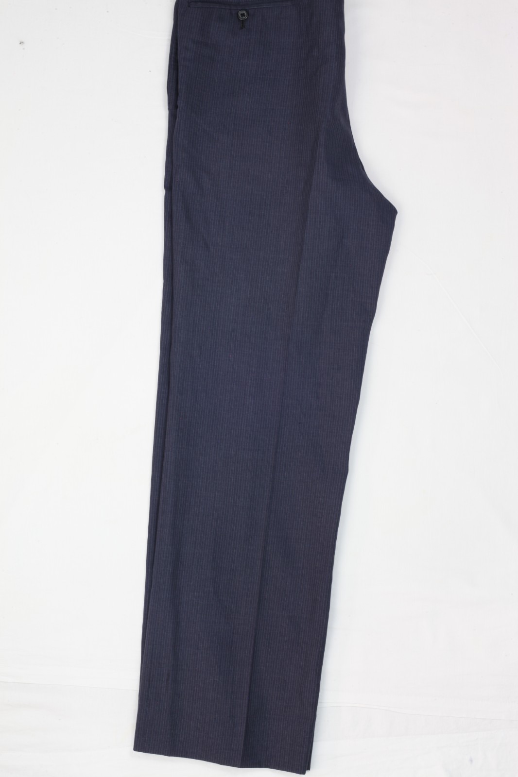 Vintage Oxxford Clothes Suit 44 38×33 Blue Striped Super Worsted Wool 1980s