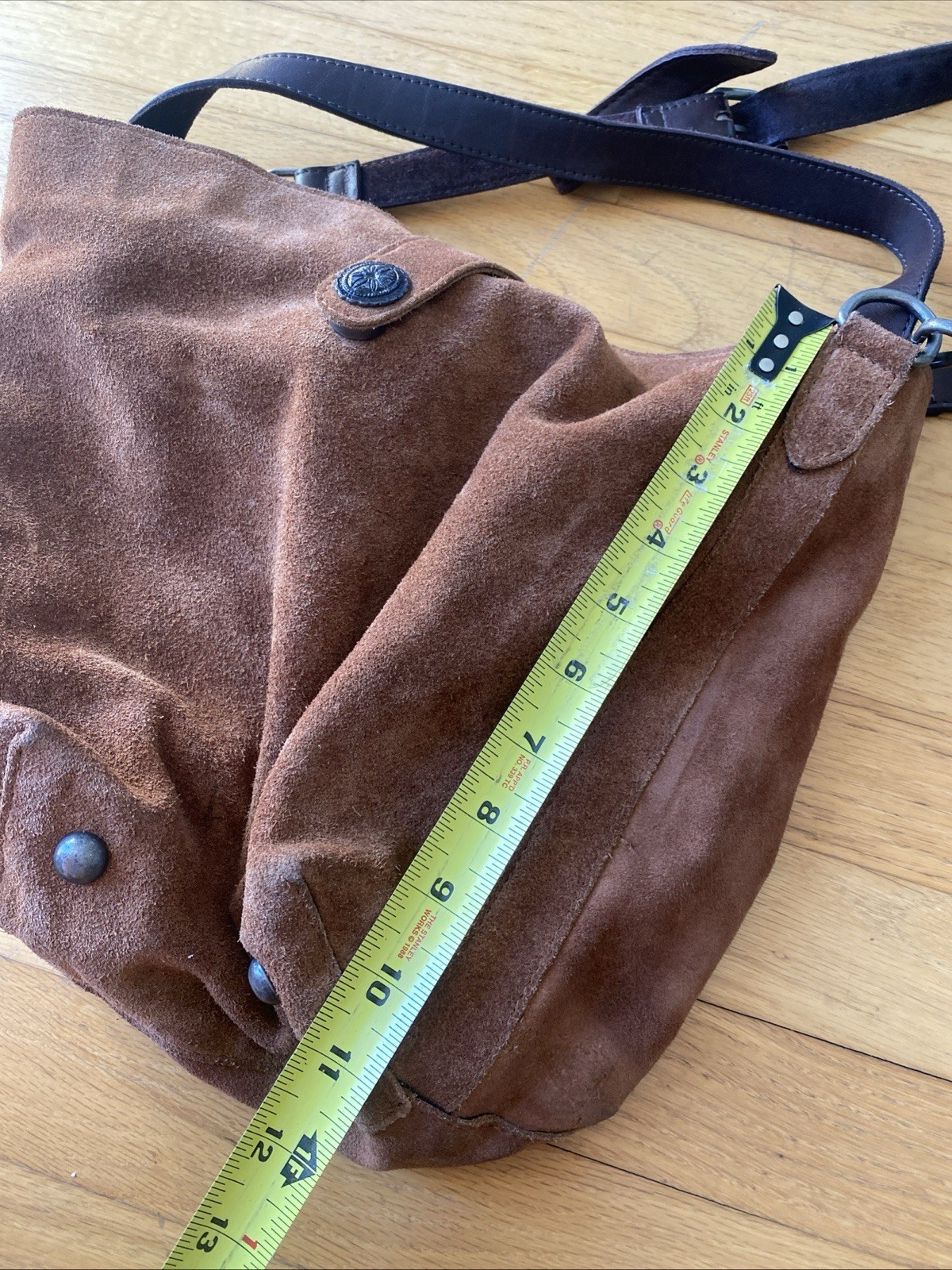 Free People Slouchy Suede Slingshot Rusty Brown Hobo Shoulder Bag Purse