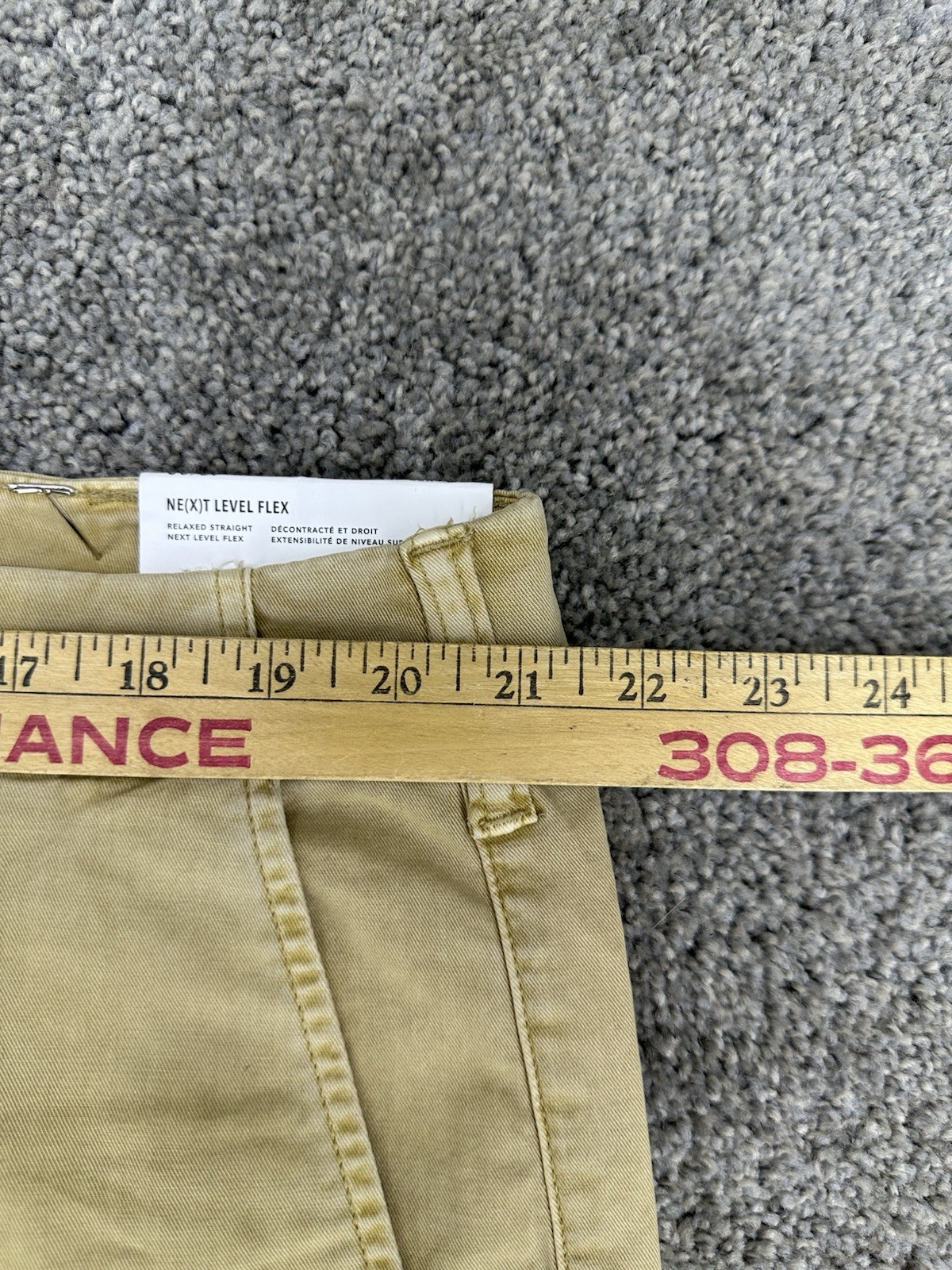American Eagle Next Level Flex Pants Mens 42×32 Khaki Straight Workwear NWT