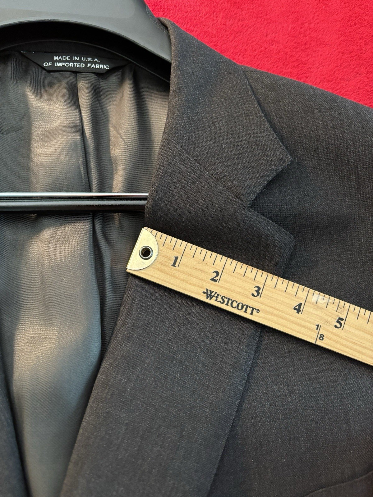 Southwick 48R 3-ROLL-2 100% Wool 2-piece Suit SOLID GRAY 40×29.5 Made in USA EUC