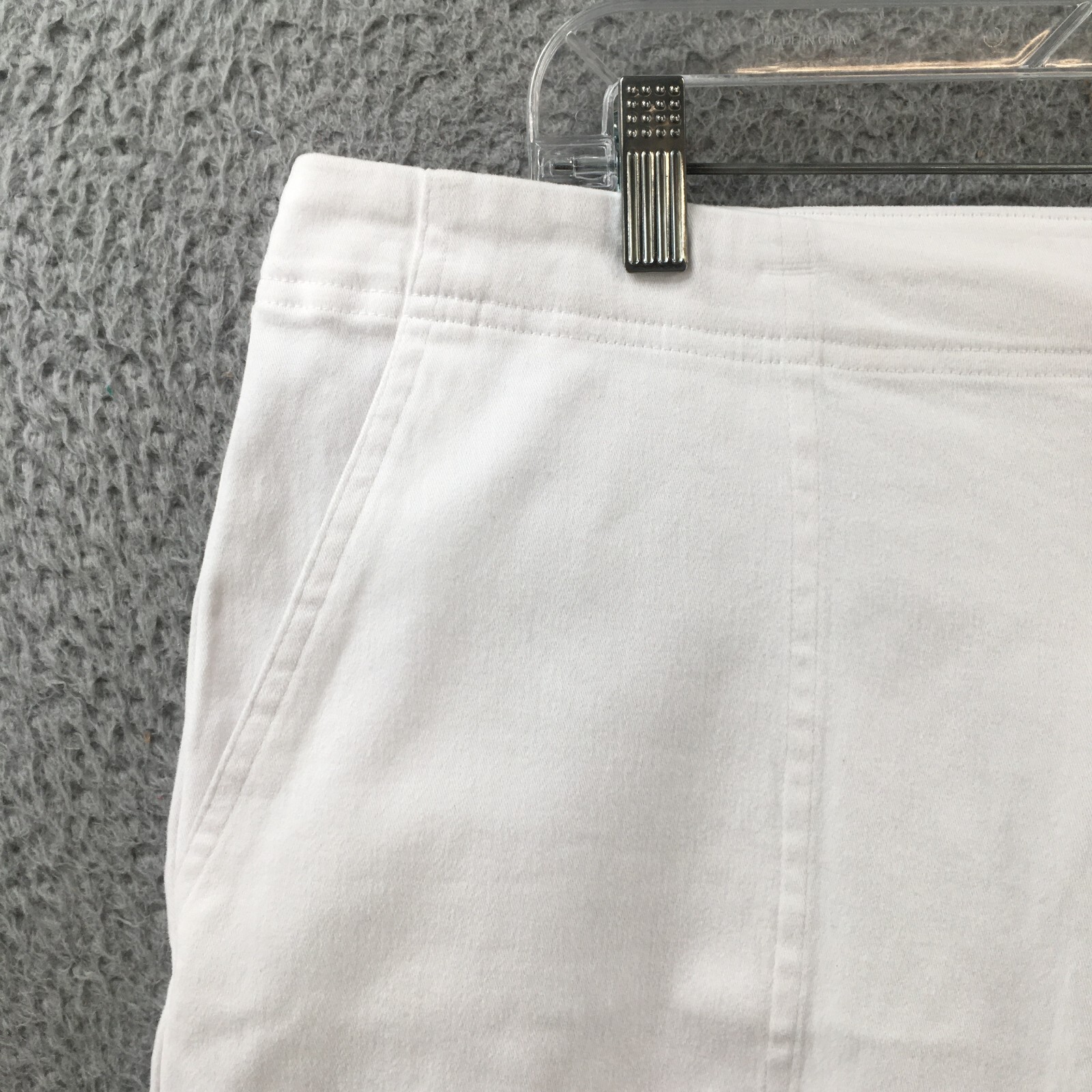 89th+Madison Straight Leg Pants Womens 16 White Zip Fly Button Front Casual NEW