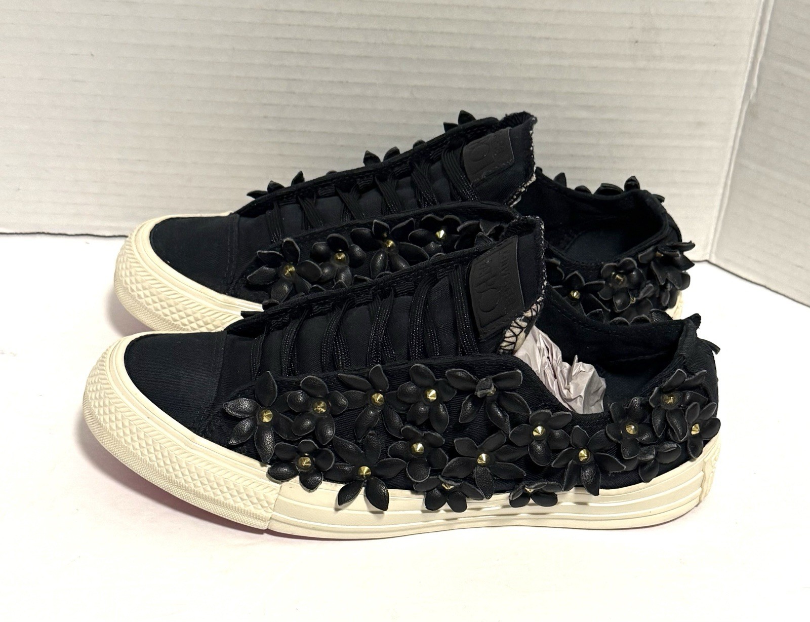 Converse Women’s Patbo Low Classic OX Black Floral Shoes 554863C (Womens Size 7)