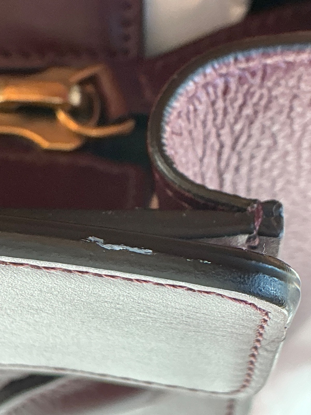 CELINE Micro Luggage Top Handle Handbag Bag New rare viral calfskin BURGUNDY