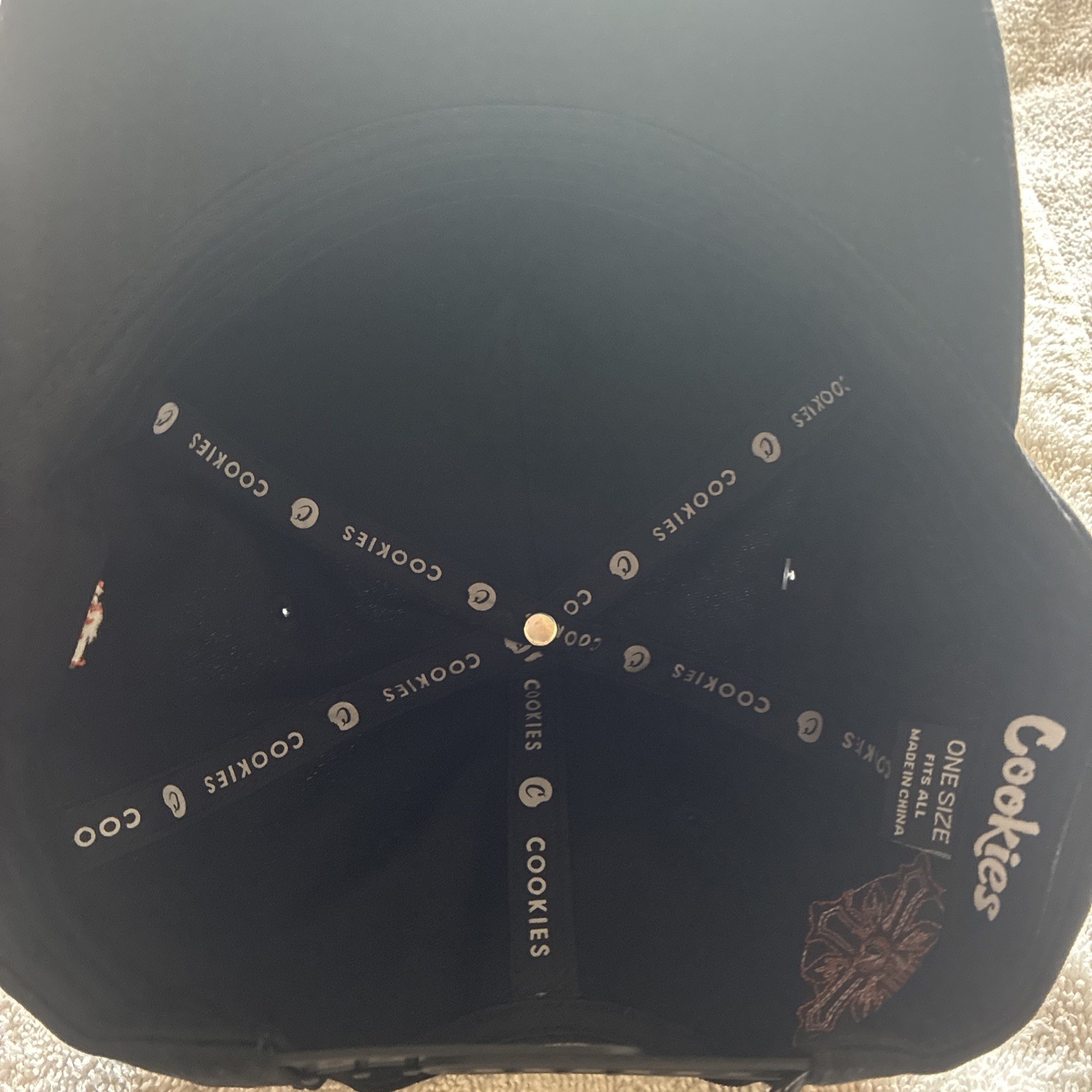 Cookies World On Fire Snapback Hat Black Flame Logo Adjustable Cap Zumiez NWT