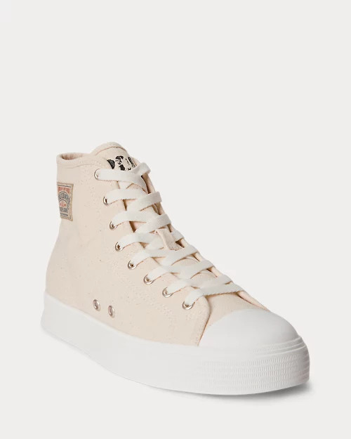 Polo Ralph Lauren Ayers Canvas High-Top Cream 100085416 Men’s Size