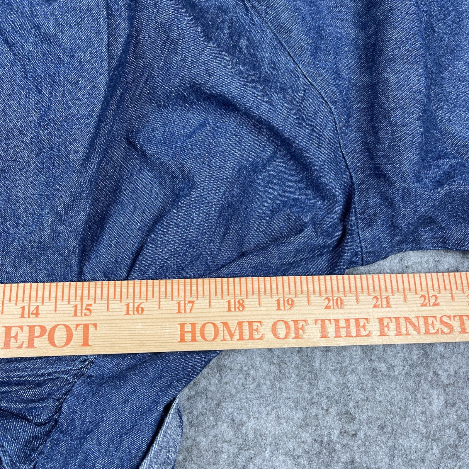 ELOQUII Chambray Tie Waist Tunic Top Sz 20 Dolman Batwing Sleeve 100% Cotton