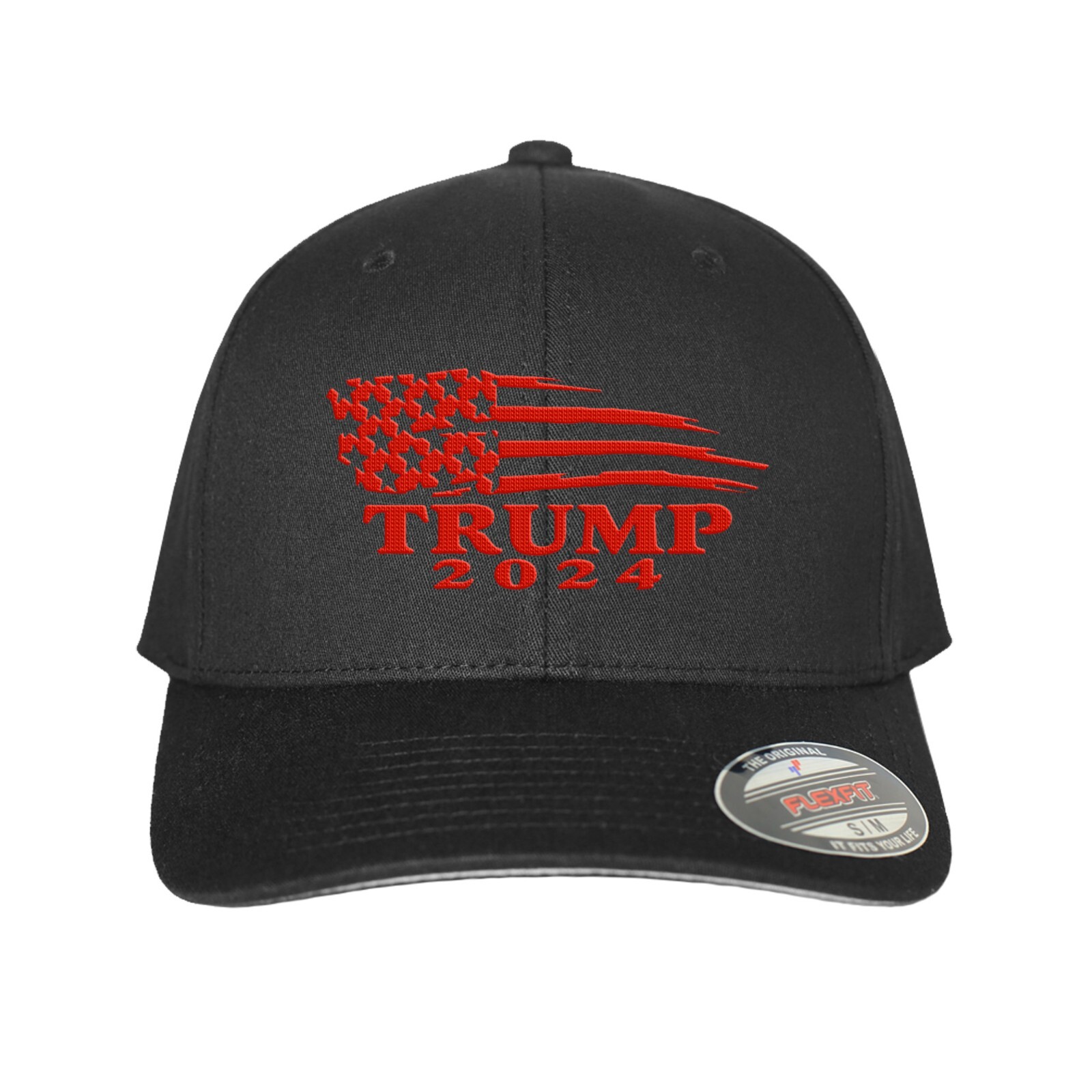 President Donald Trump Flag 2025 Embroidered Patriotic Republican Flexfit Hat