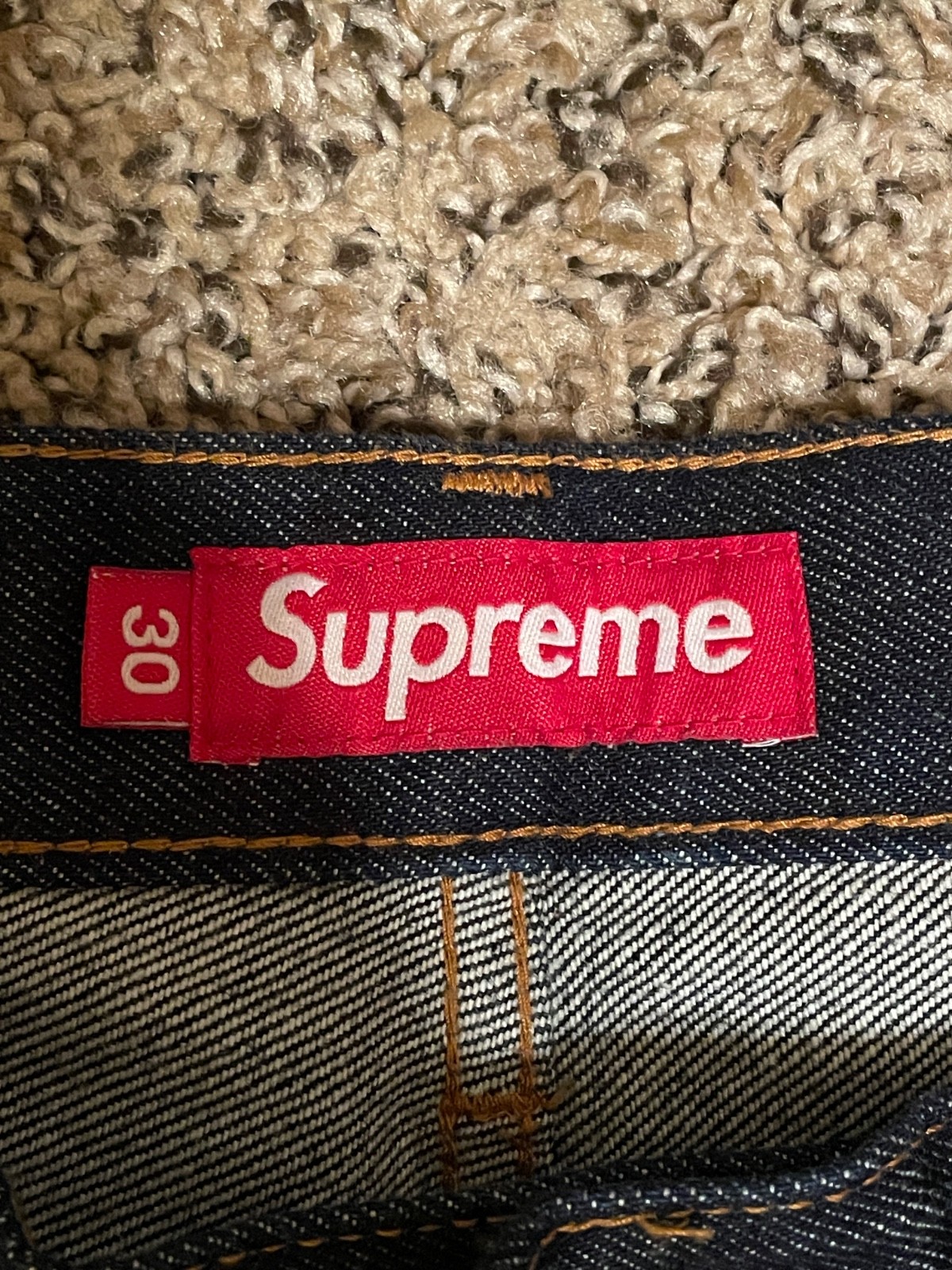 Supreme Rigid Baggy Selvedge Jean Blue Sz 30 Made in Japan